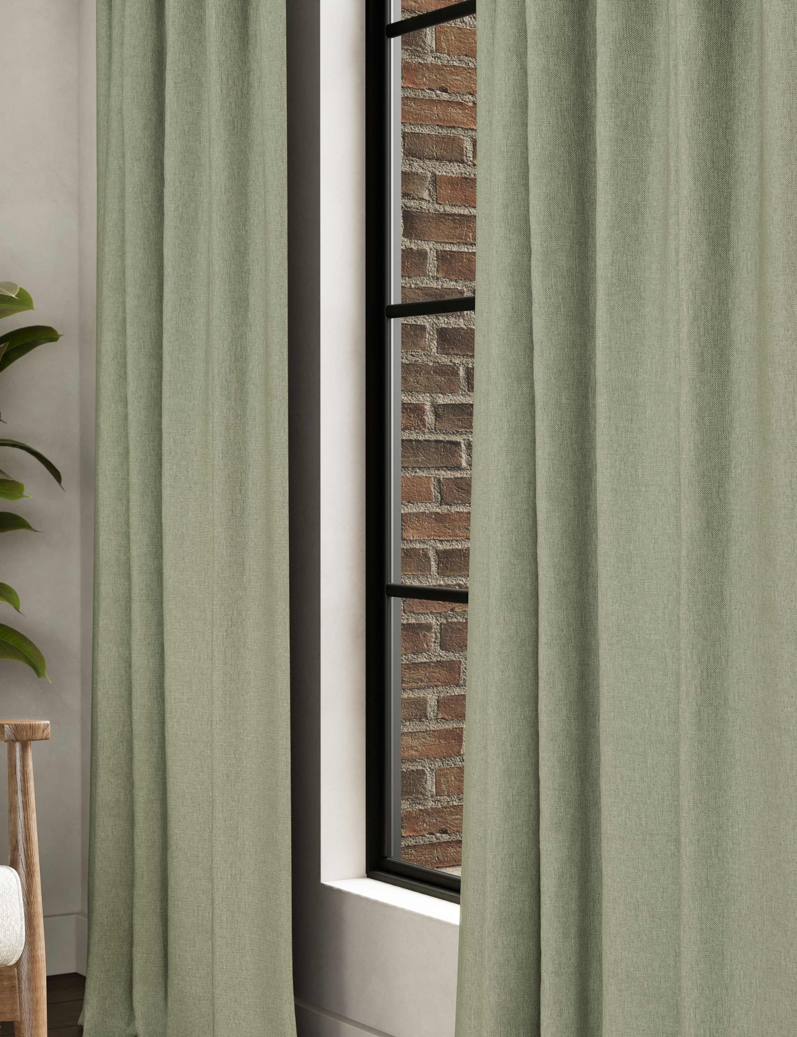 Brushed Pencil Pleat Blackout Ultra Thermal Curtains 2 of 5