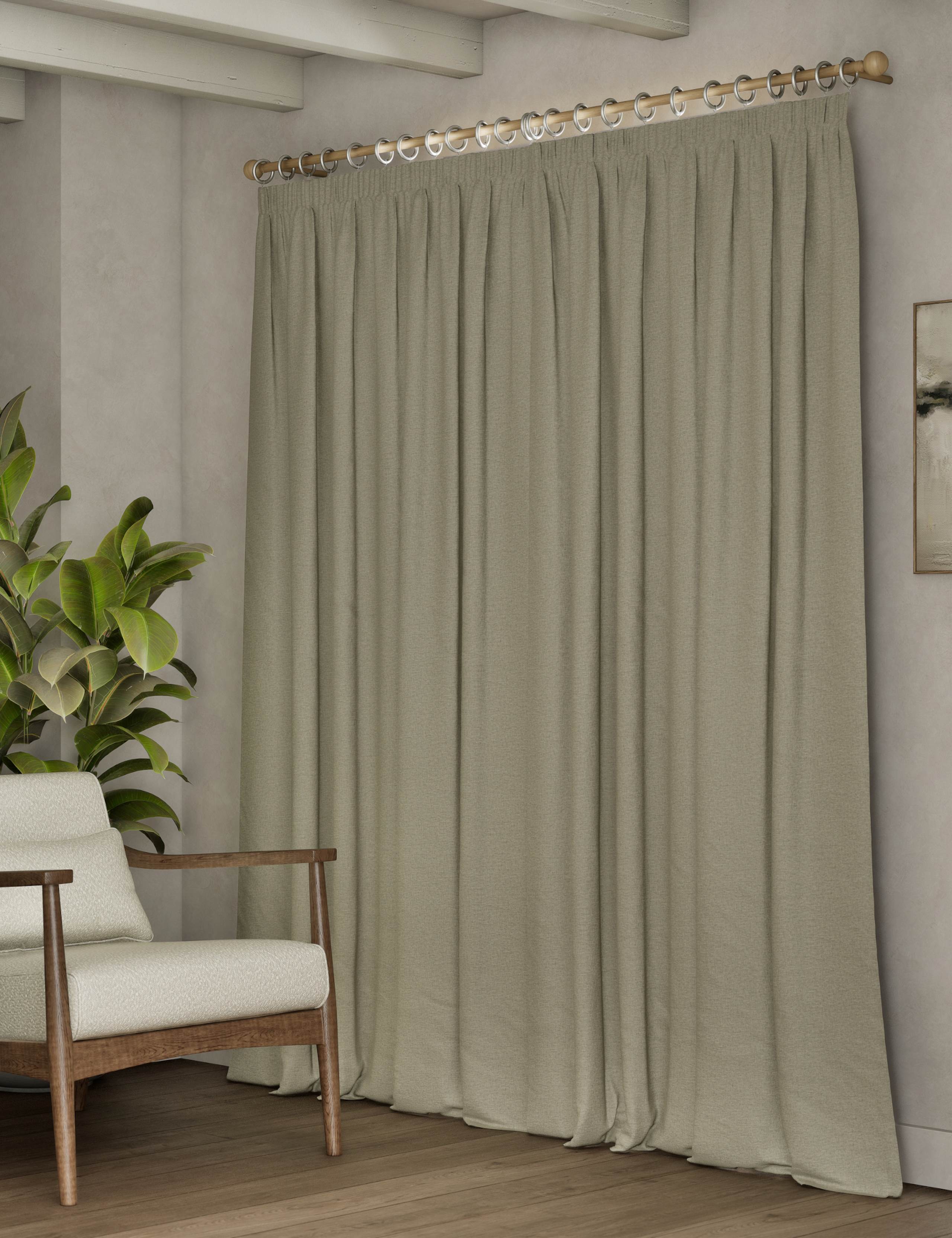 Brushed Pencil Pleat Blackout Ultra Thermal Curtains 4 of 5