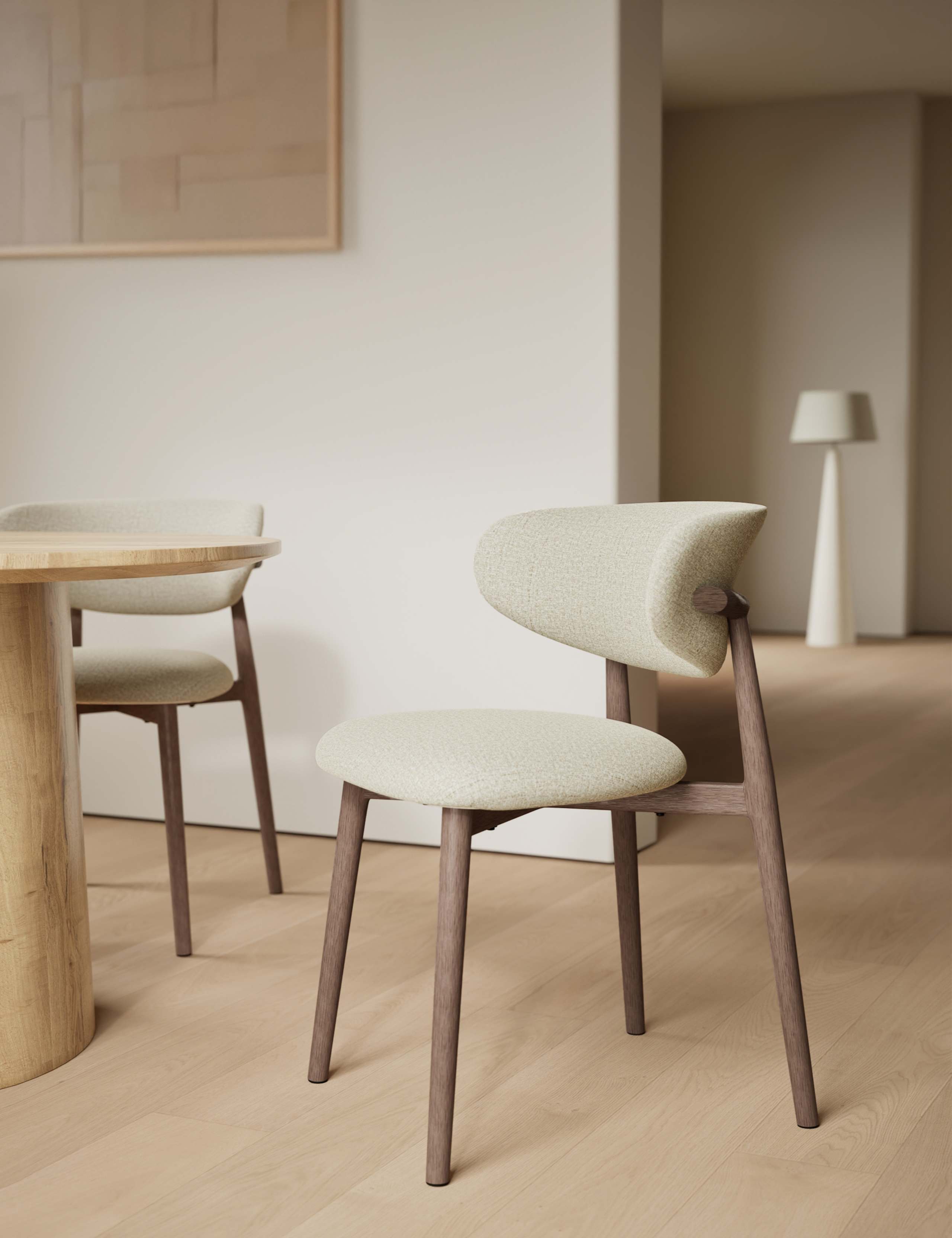 Set of 2 Arc Dining Chairs 1 of 9