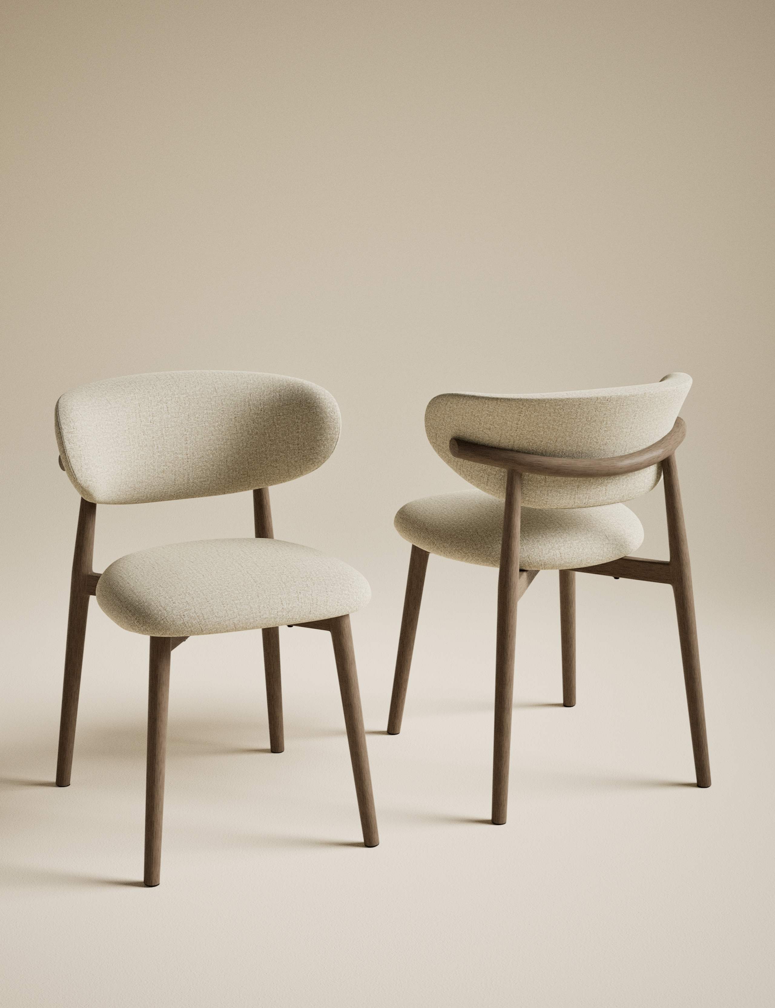 Set of 2 Arc Dining Chairs 6 of 9