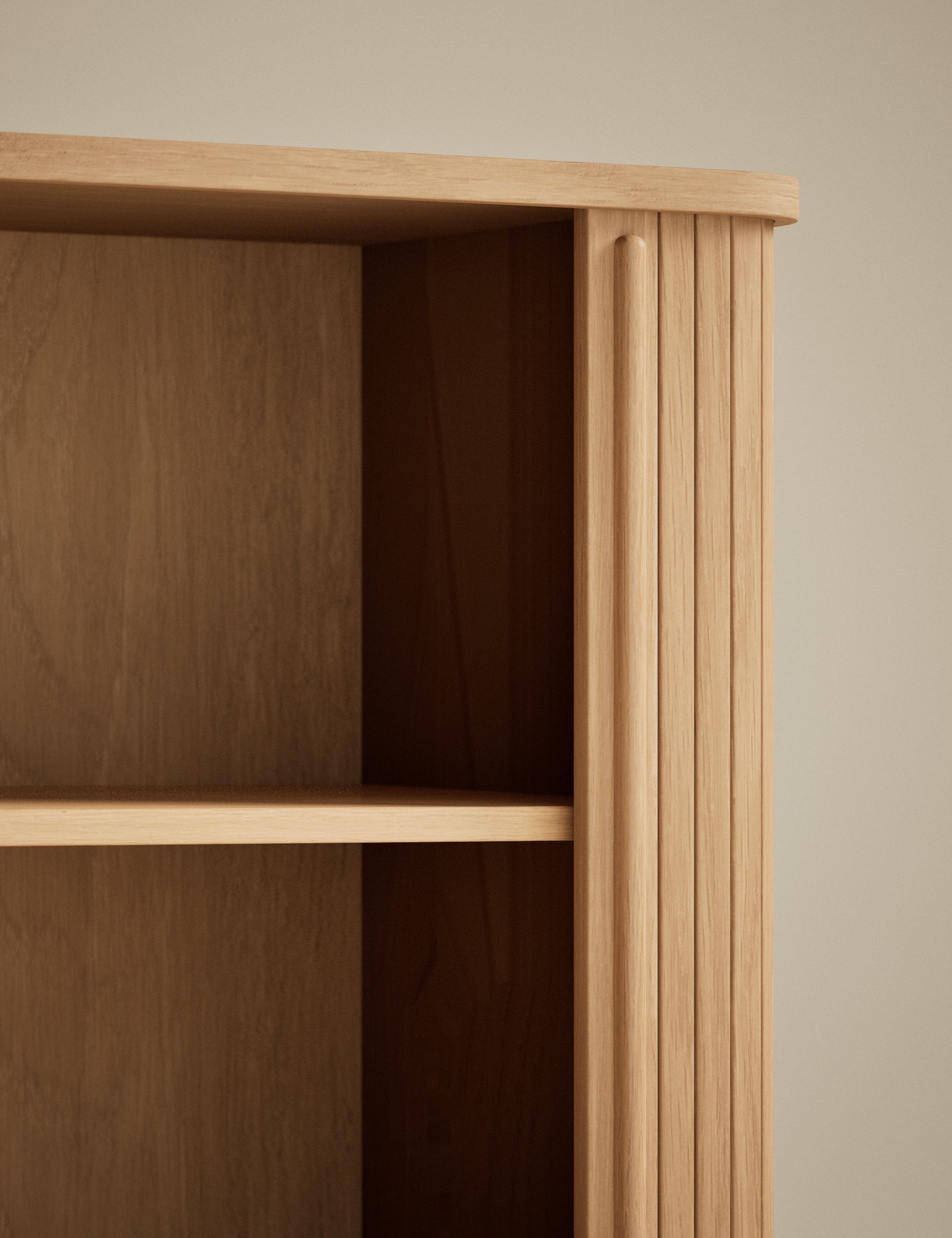 Fluted Compact 2 Door Sideboard 3 of 10