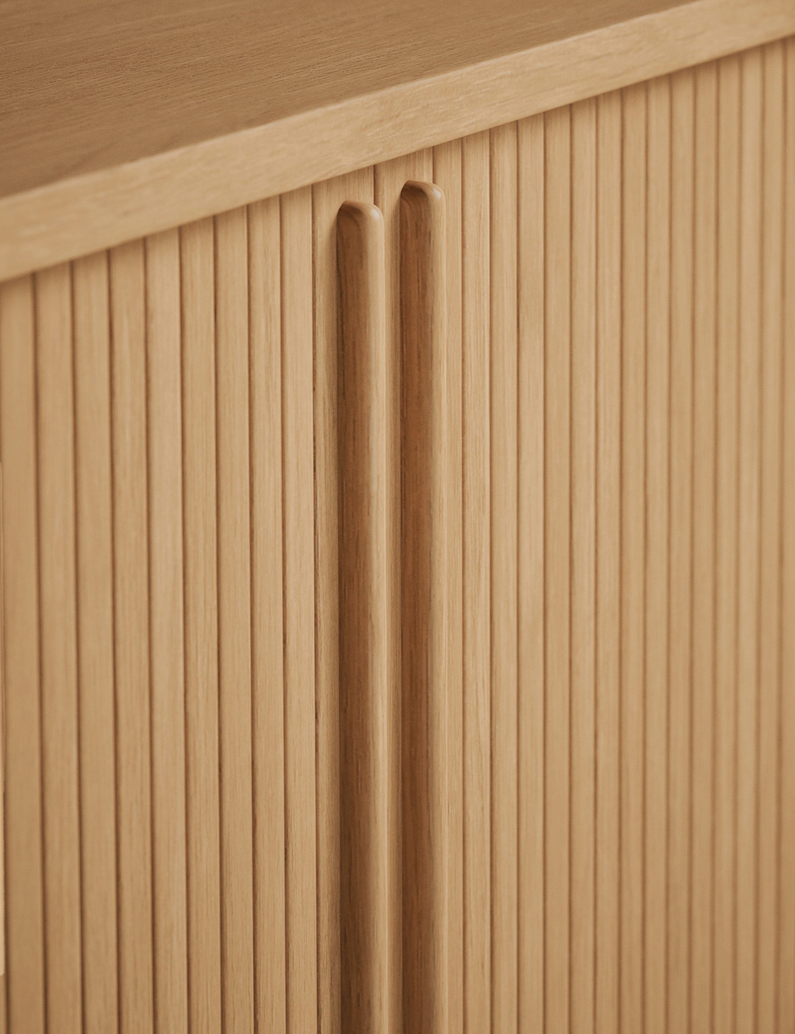 Fluted Compact 2 Door Sideboard 6 of 10