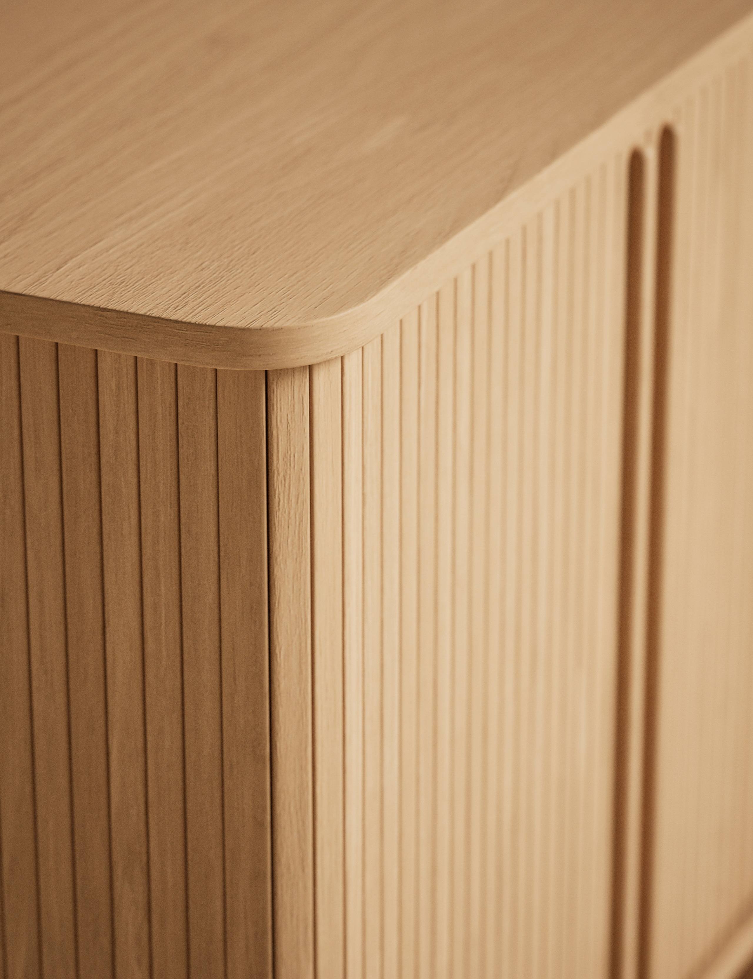 Fluted Compact 2 Door Sideboard 9 of 10