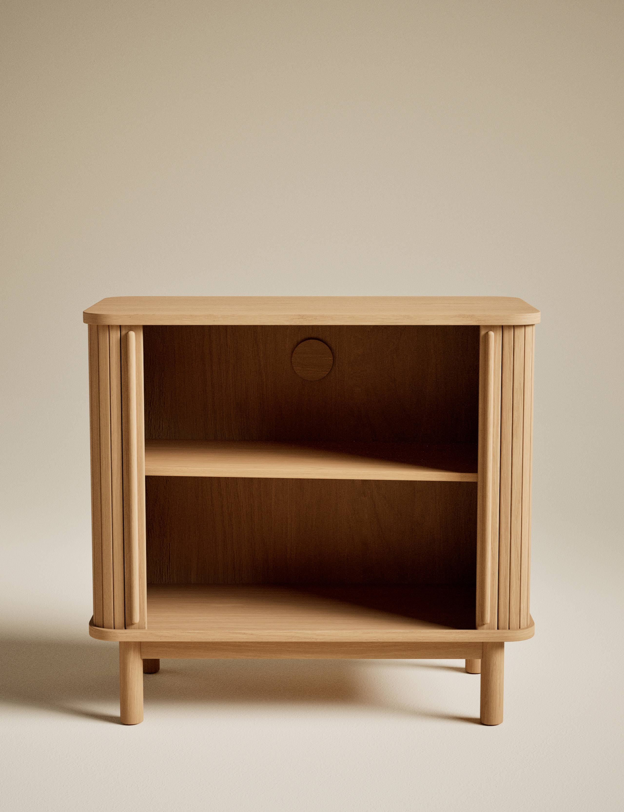 Fluted Compact 2 Door Sideboard 10 of 10