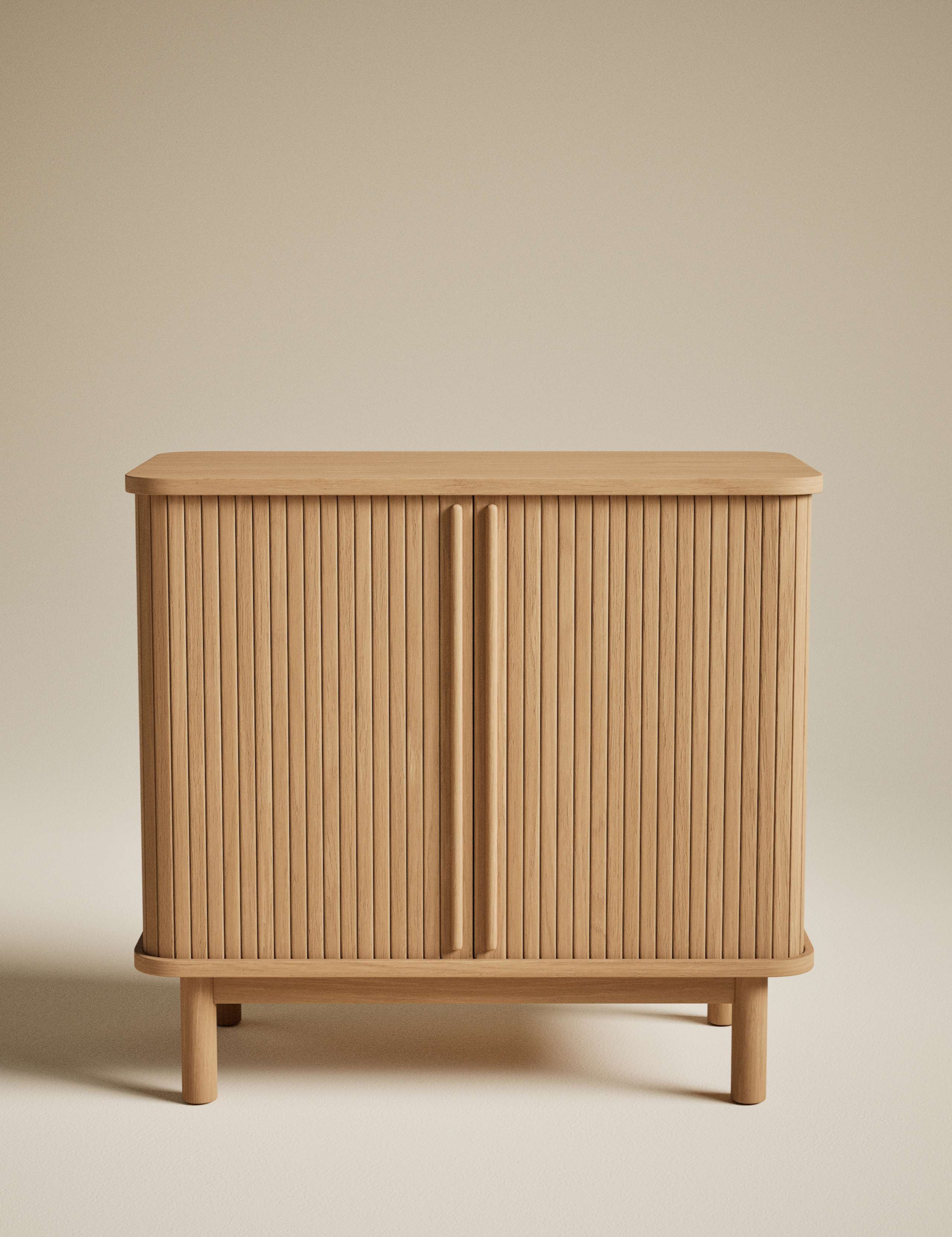 Fluted Compact 2 Door Sideboard 2 of 10