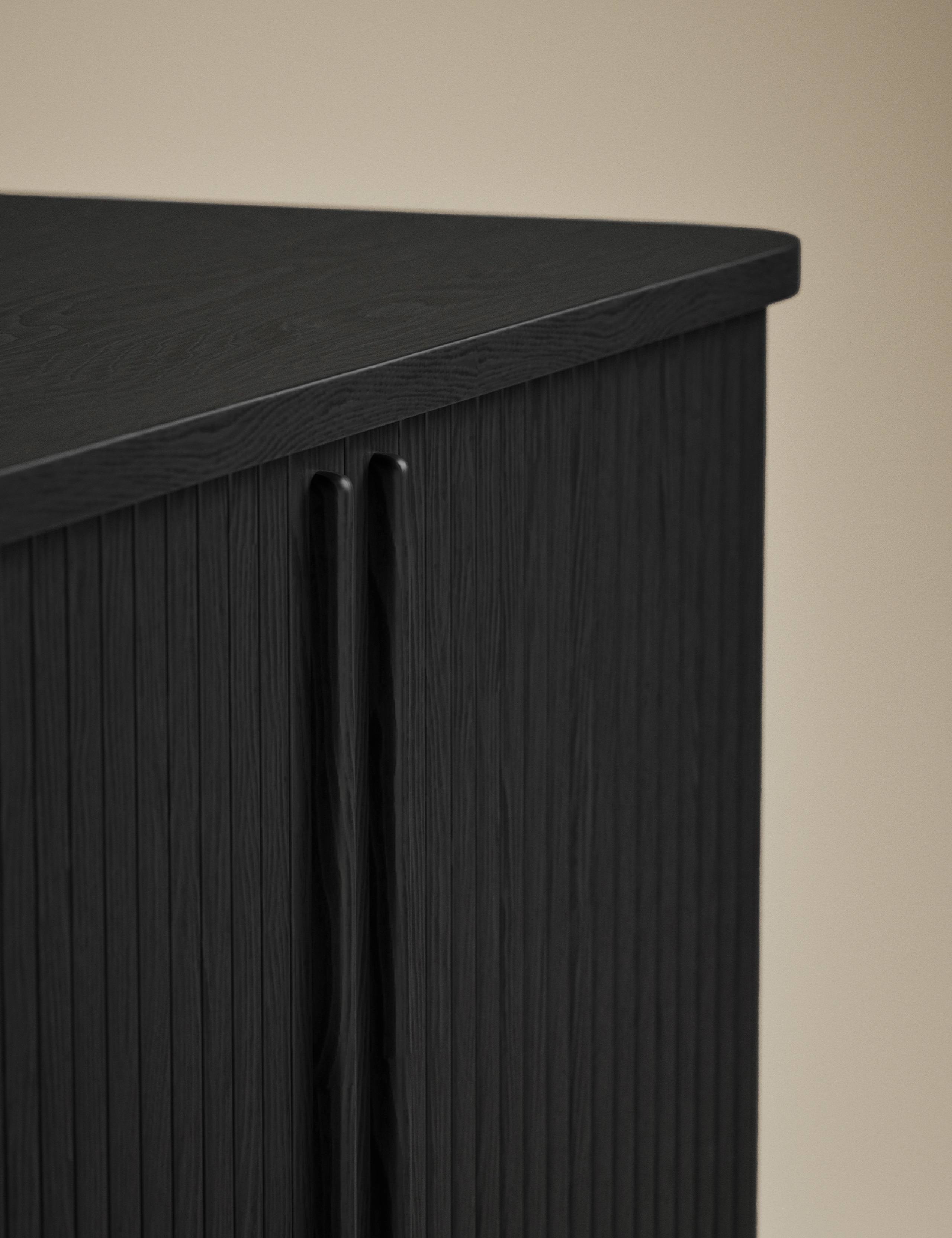 Fluted Compact 2 Door Sideboard 5 of 10