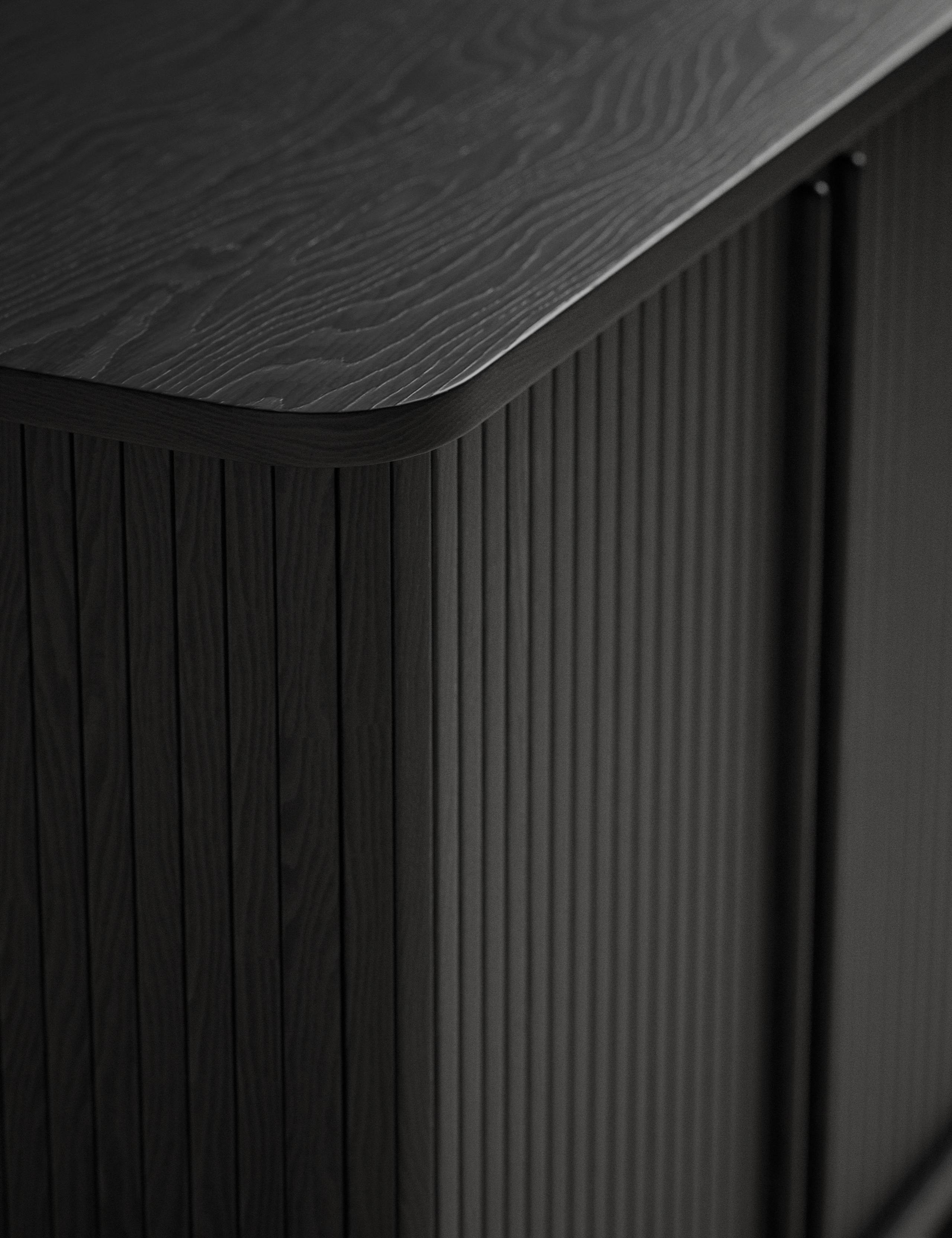 Fluted Compact 2 Door Sideboard 6 of 10