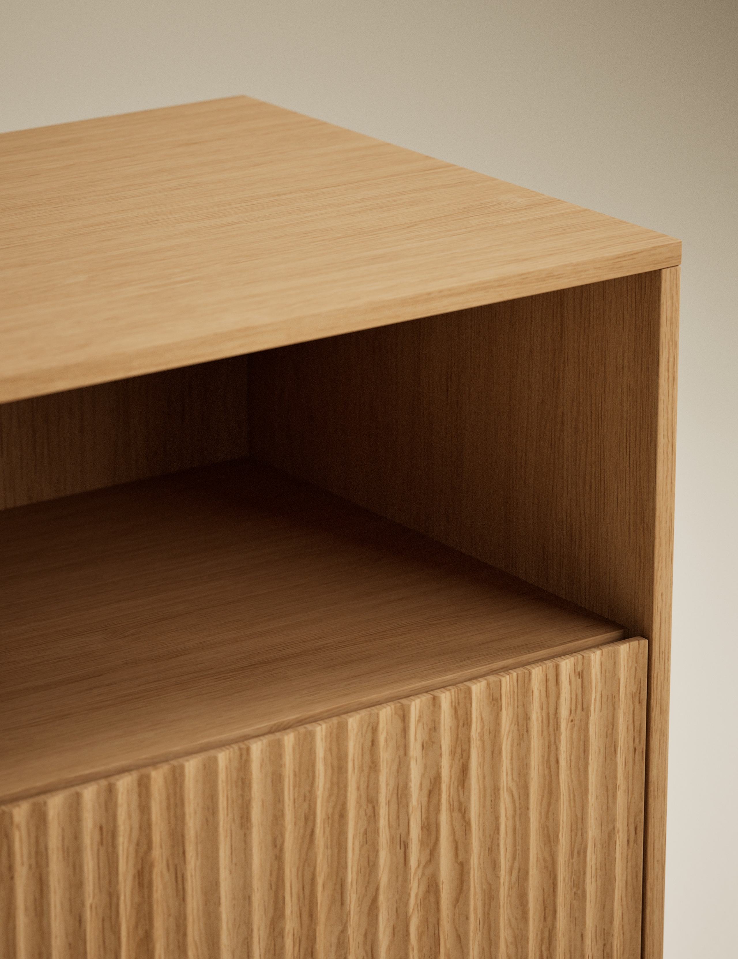 Fluted Bedside Table 4 of 7