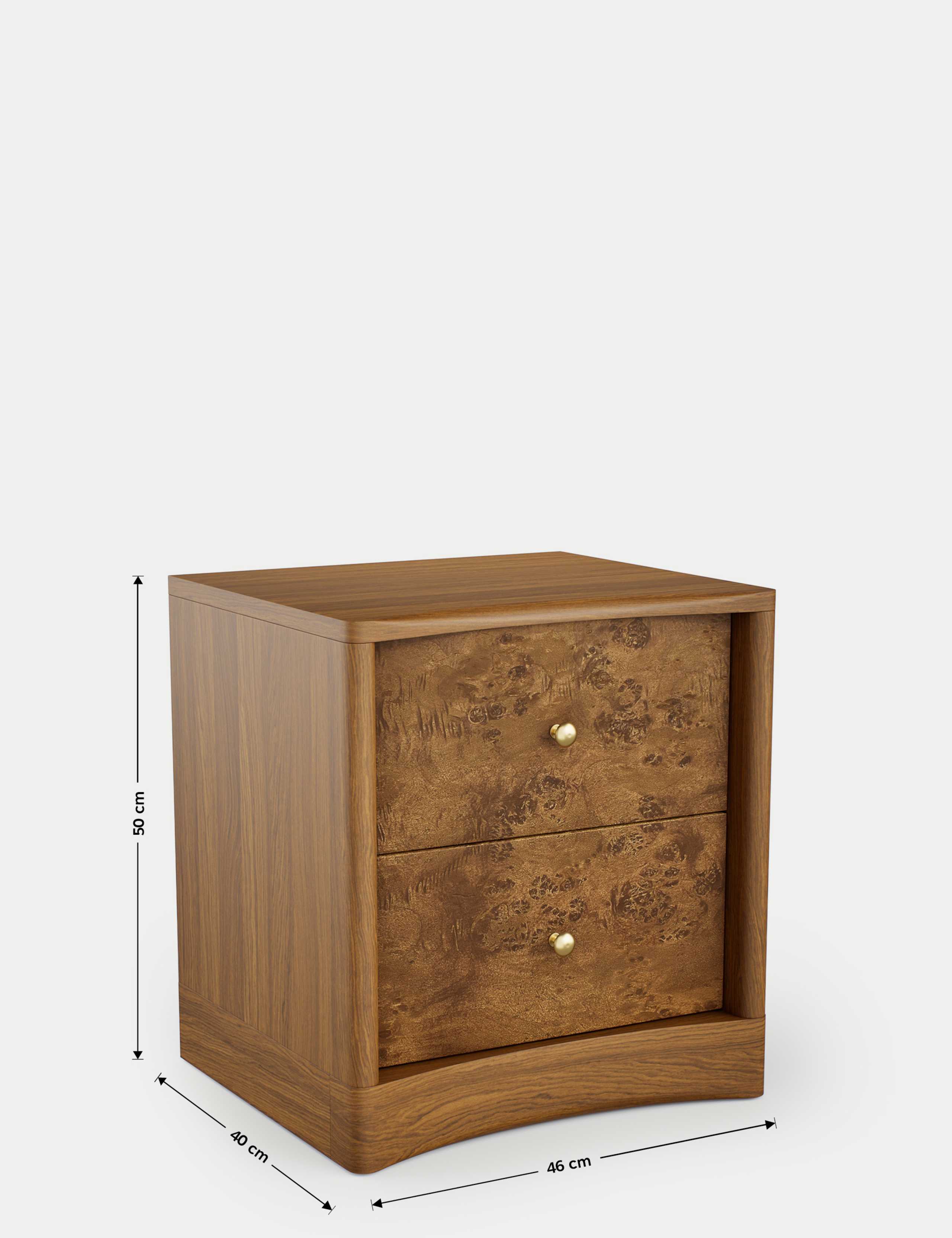Burl Bedside Table 5 of 6