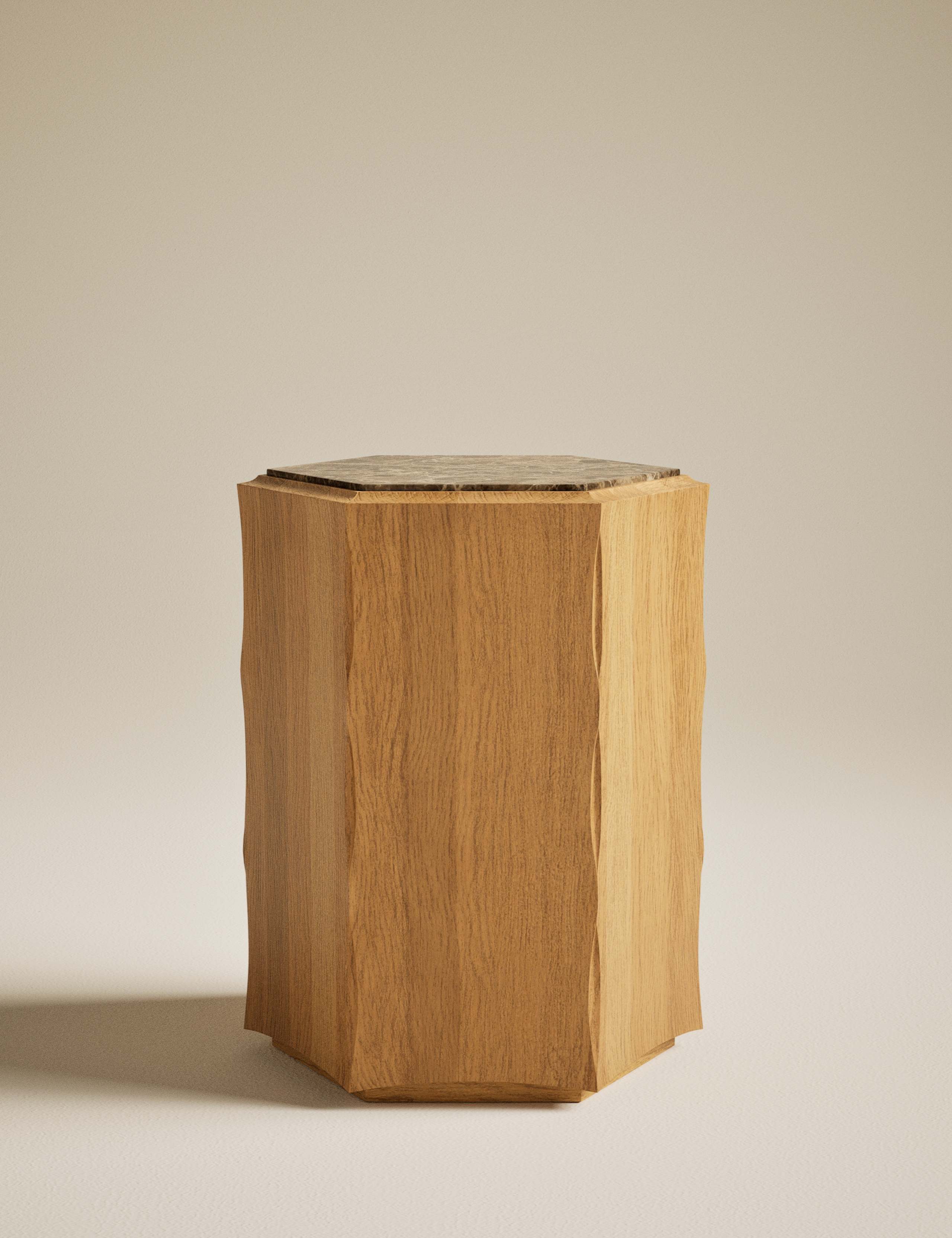 Hex Marble Top Side Table 2 of 6