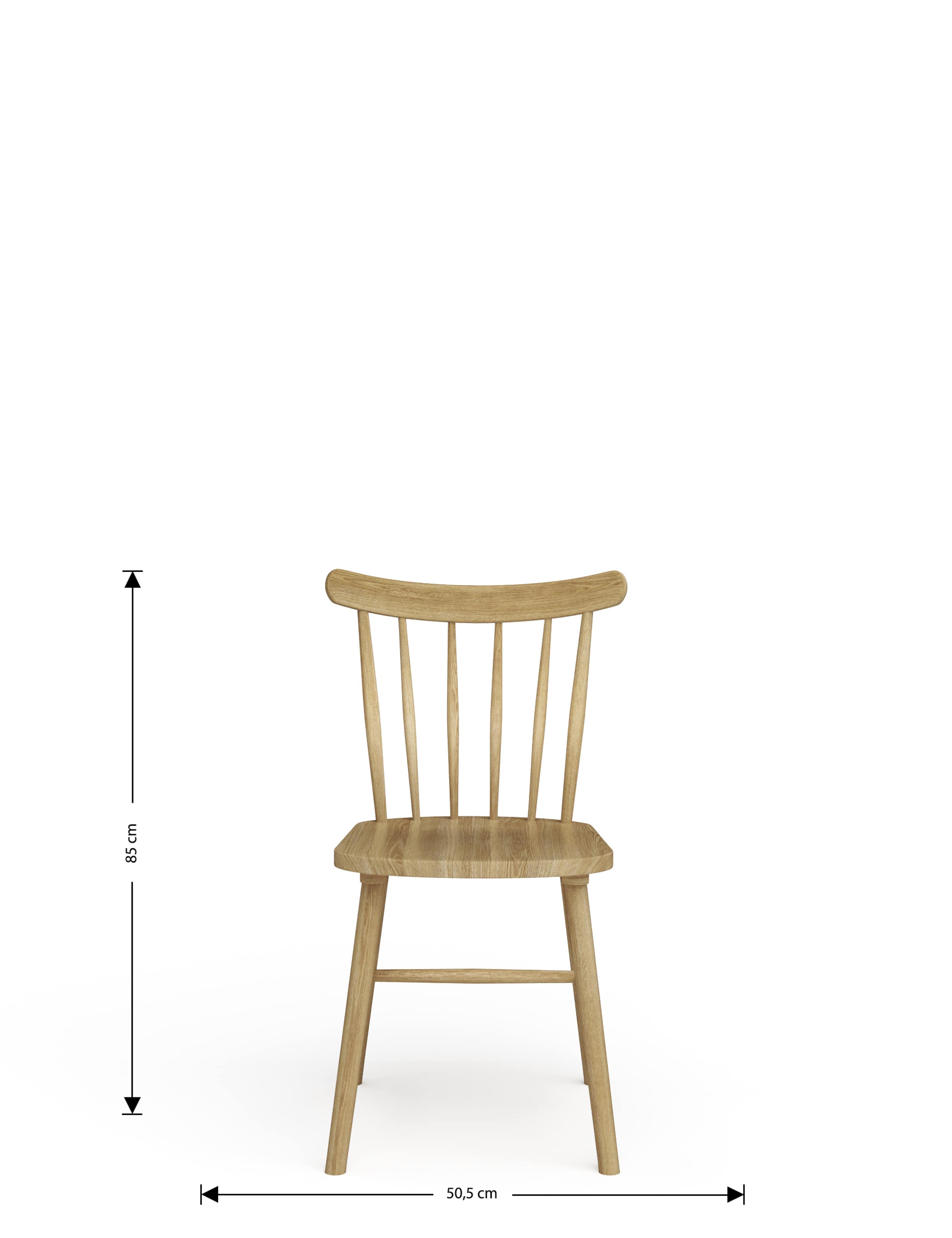 Set of 2 Oak Spindle Dining Chairs 6 of 7