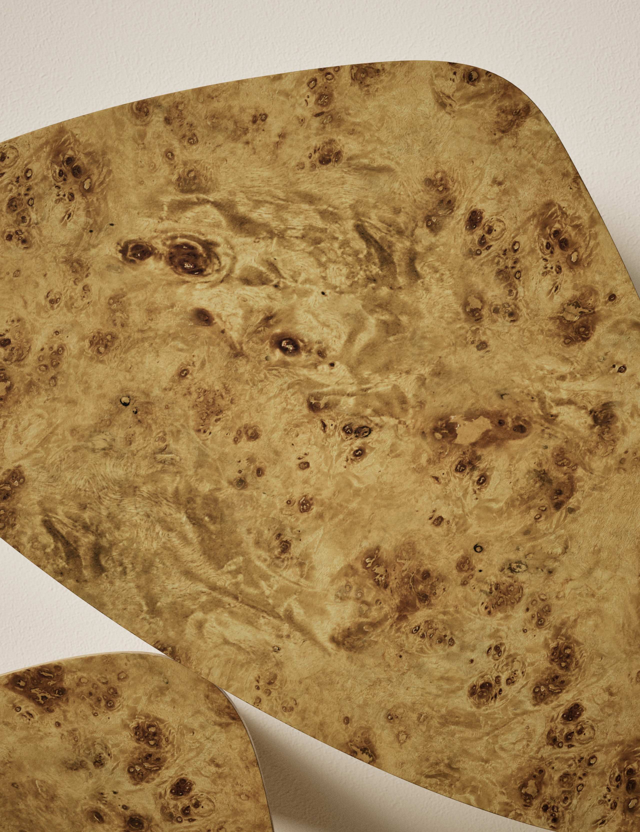 Light Burl Nest of Coffee Tables 4 of 7