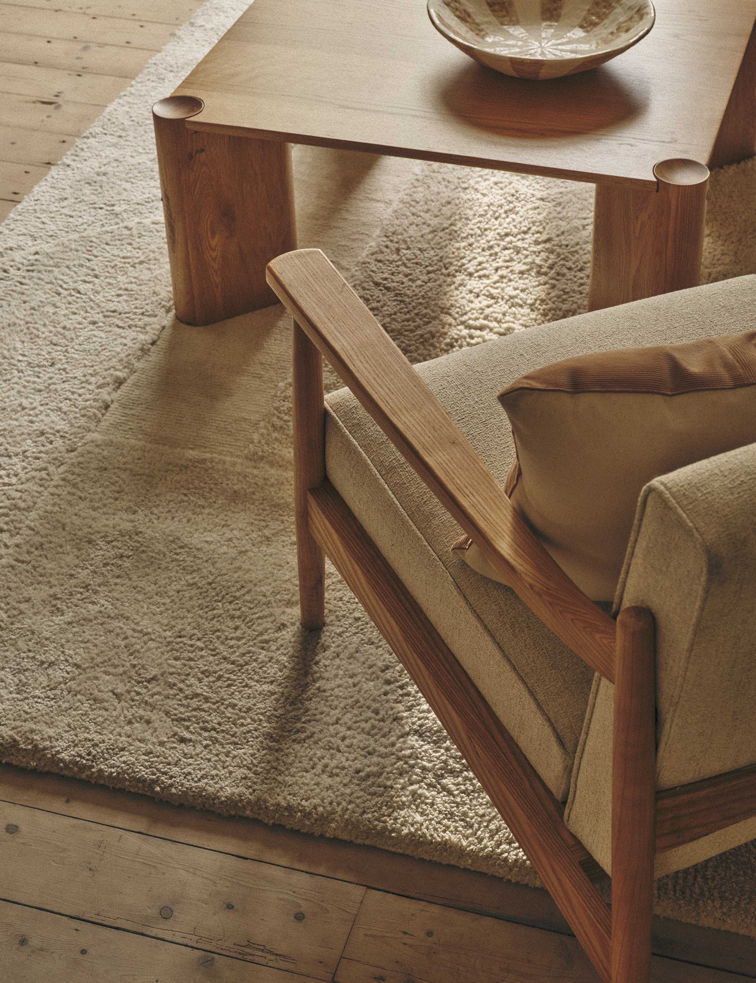 Notched Oak Coffee Table 8 of 8