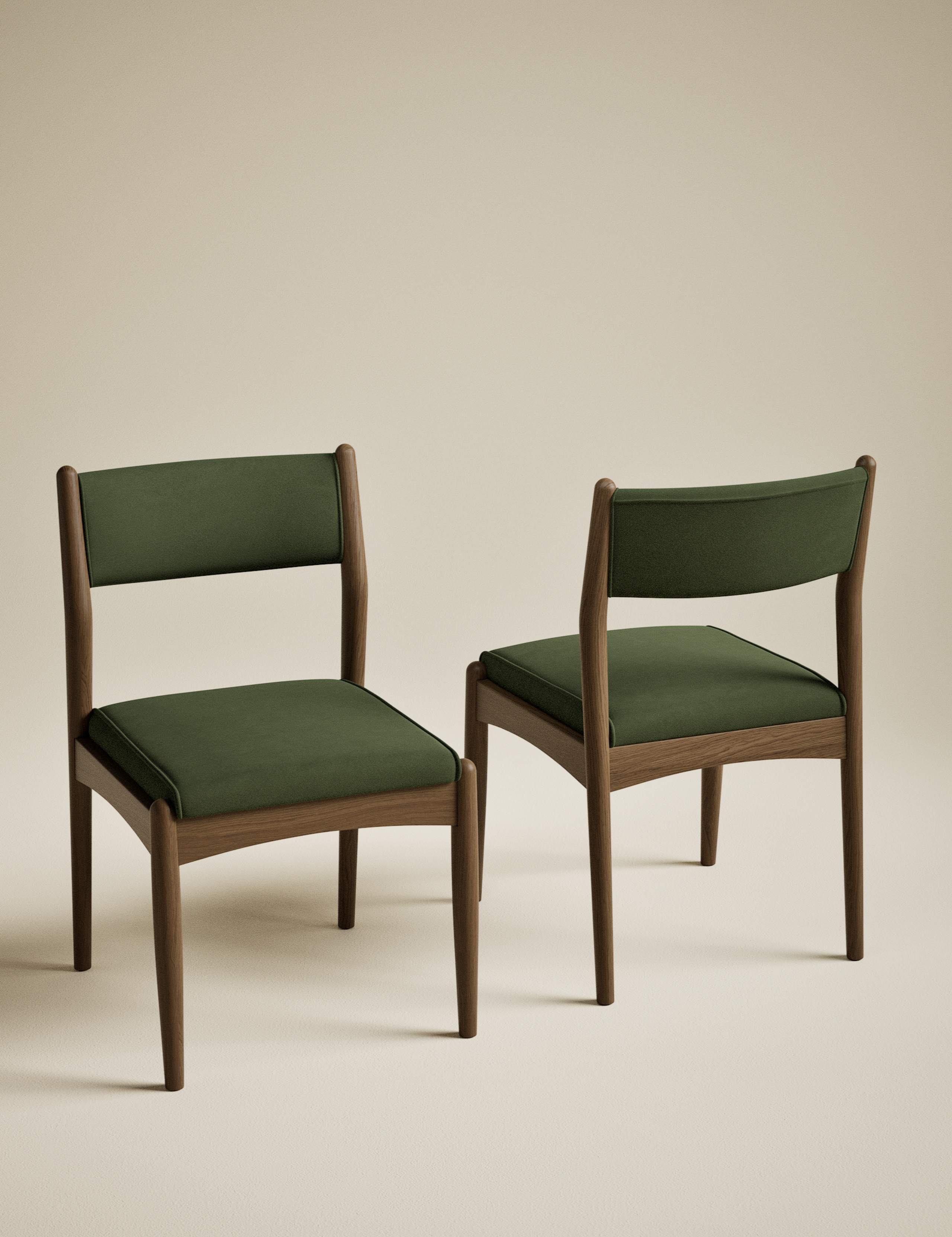 Set of 2 Sherwood Velvet Dining Chairs 5 of 8