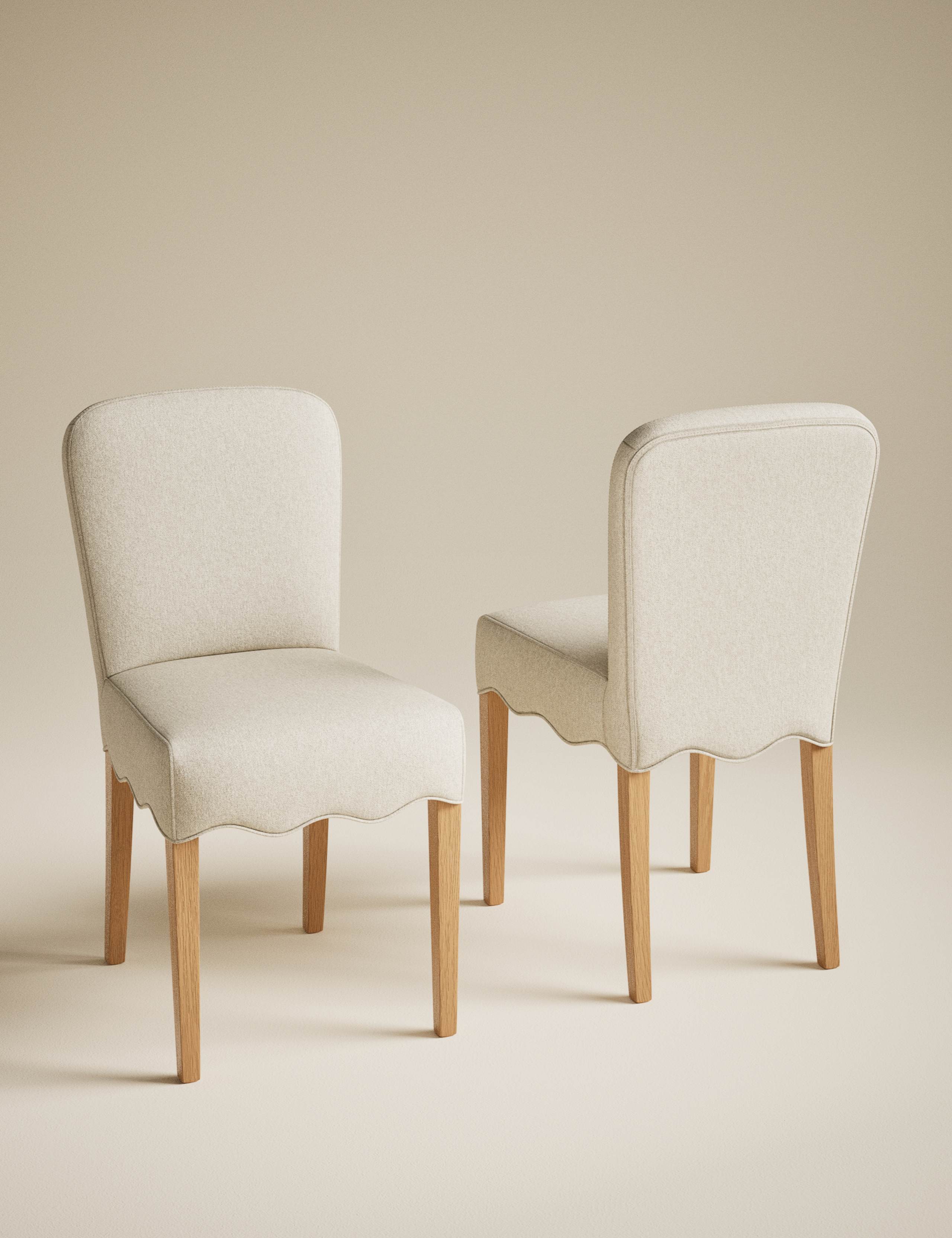 Set of 2 Scallop Dining Chairs 9 of 9