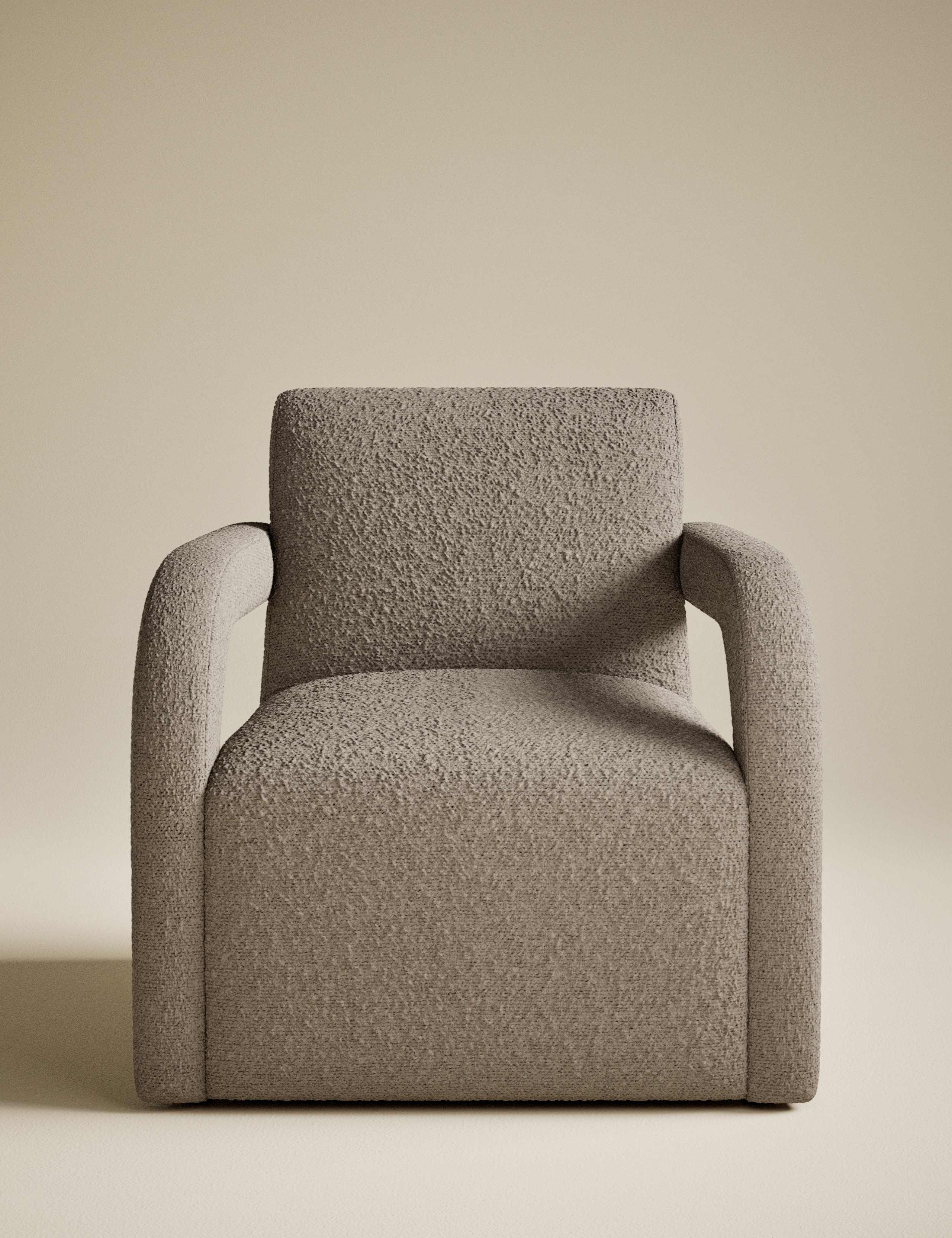 Bouclé Accent Chair 2 of 6