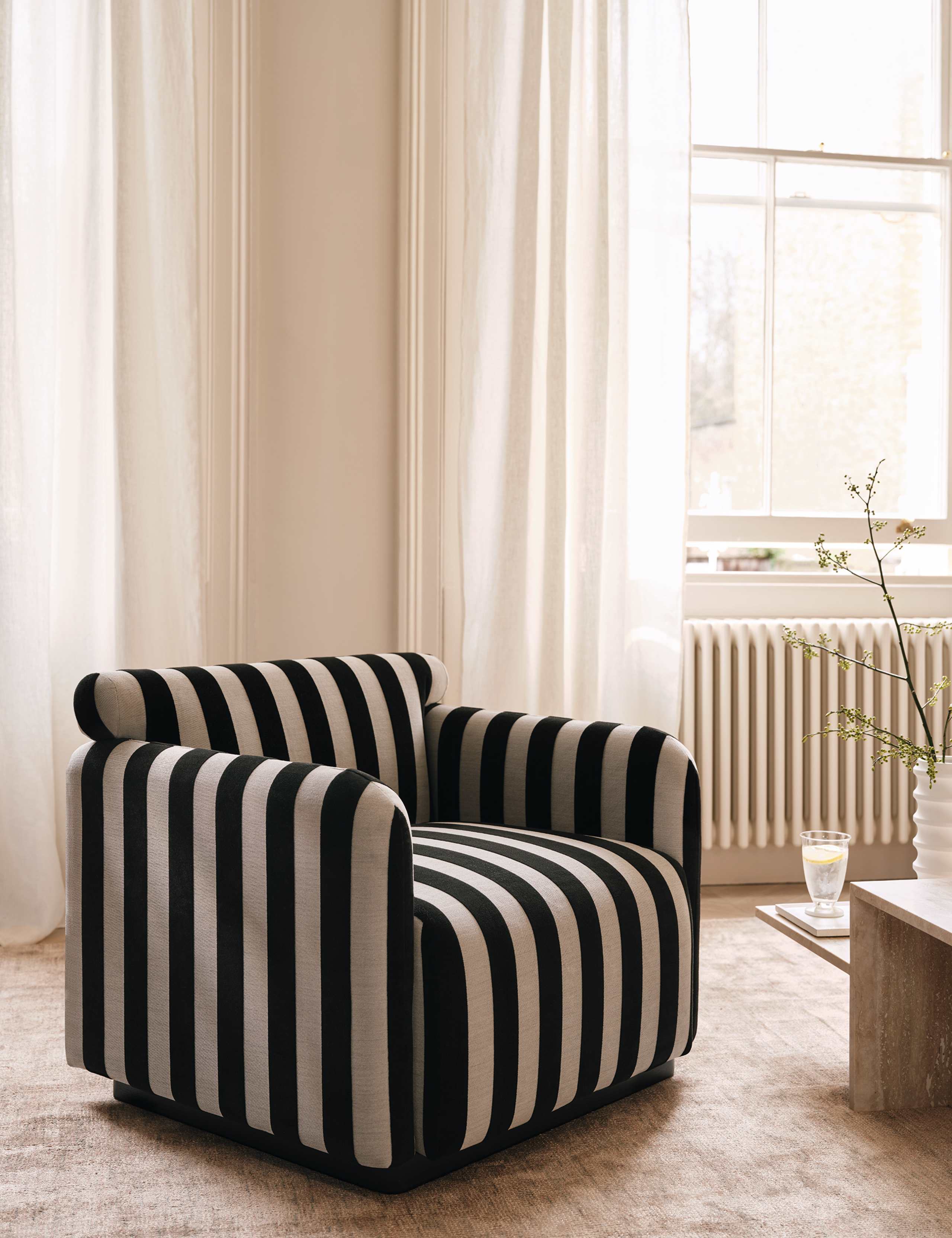 Striped Accent Chair 1 of 7