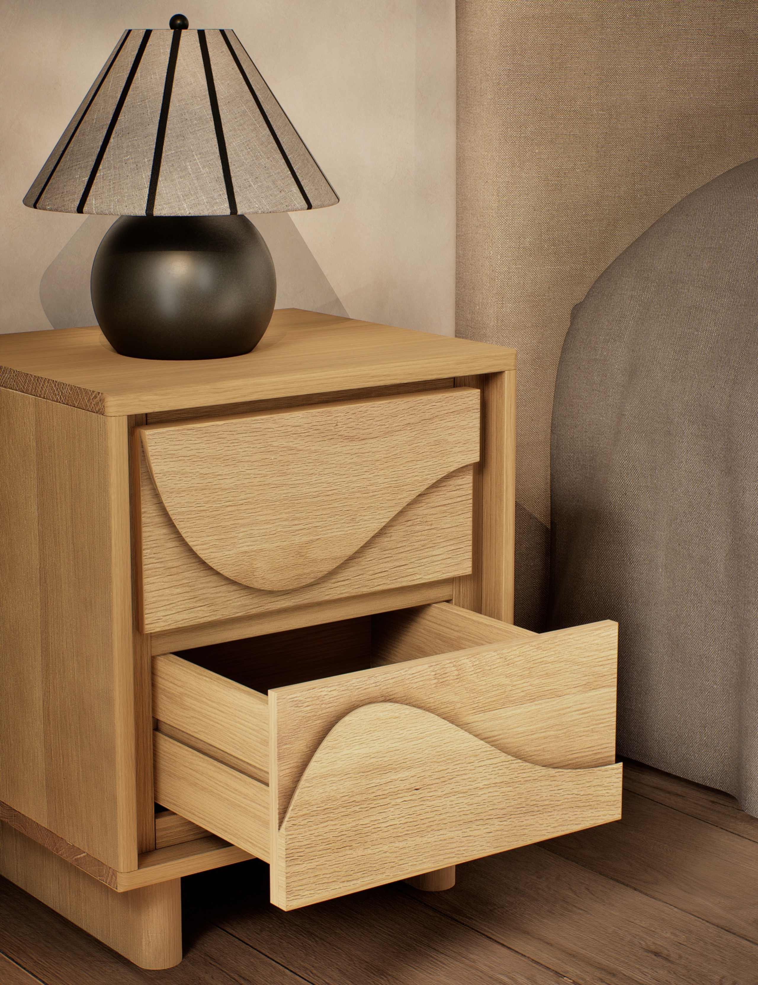 Avery 2 Drawer Bedside Table 4 of 7