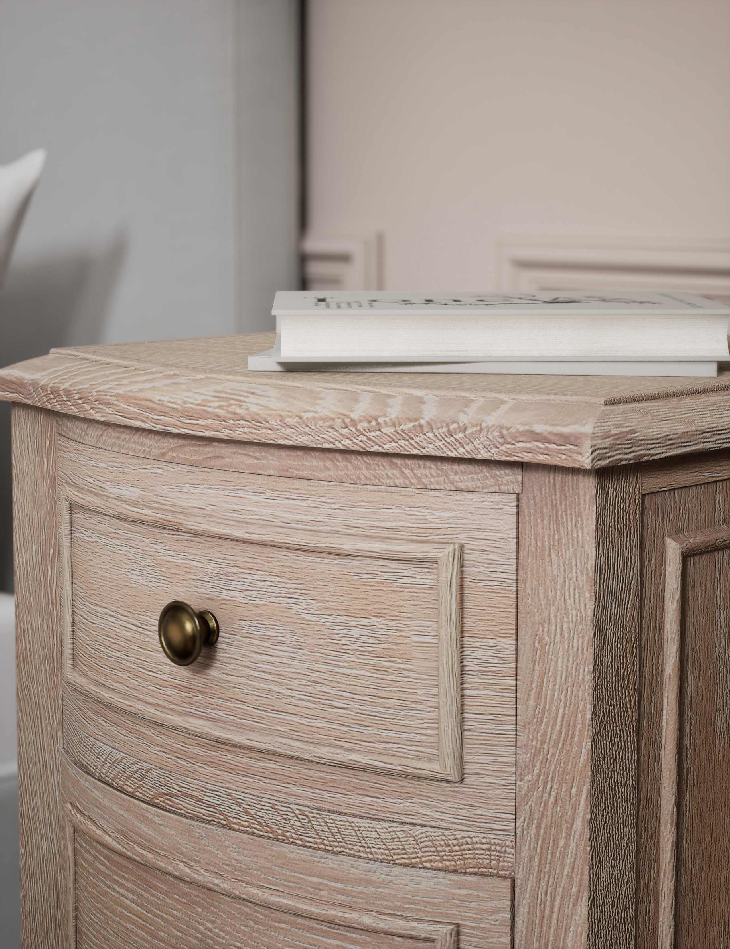Crescent 2 Drawer Bedside Table 5 of 7