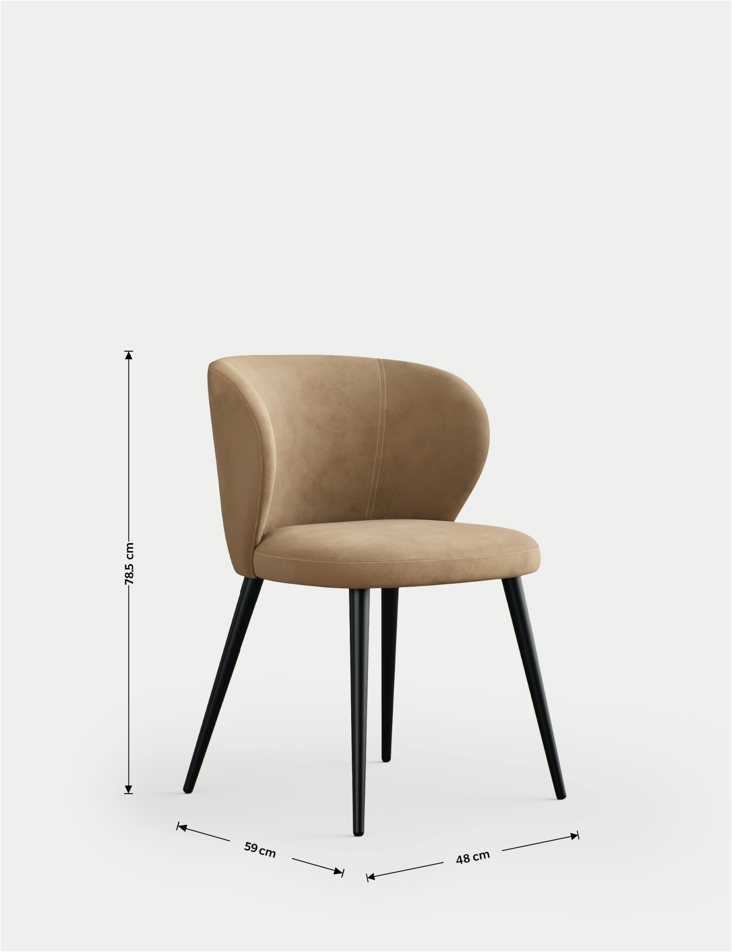 Set of 2 Molly Curve Dining Chairs 6 of 6