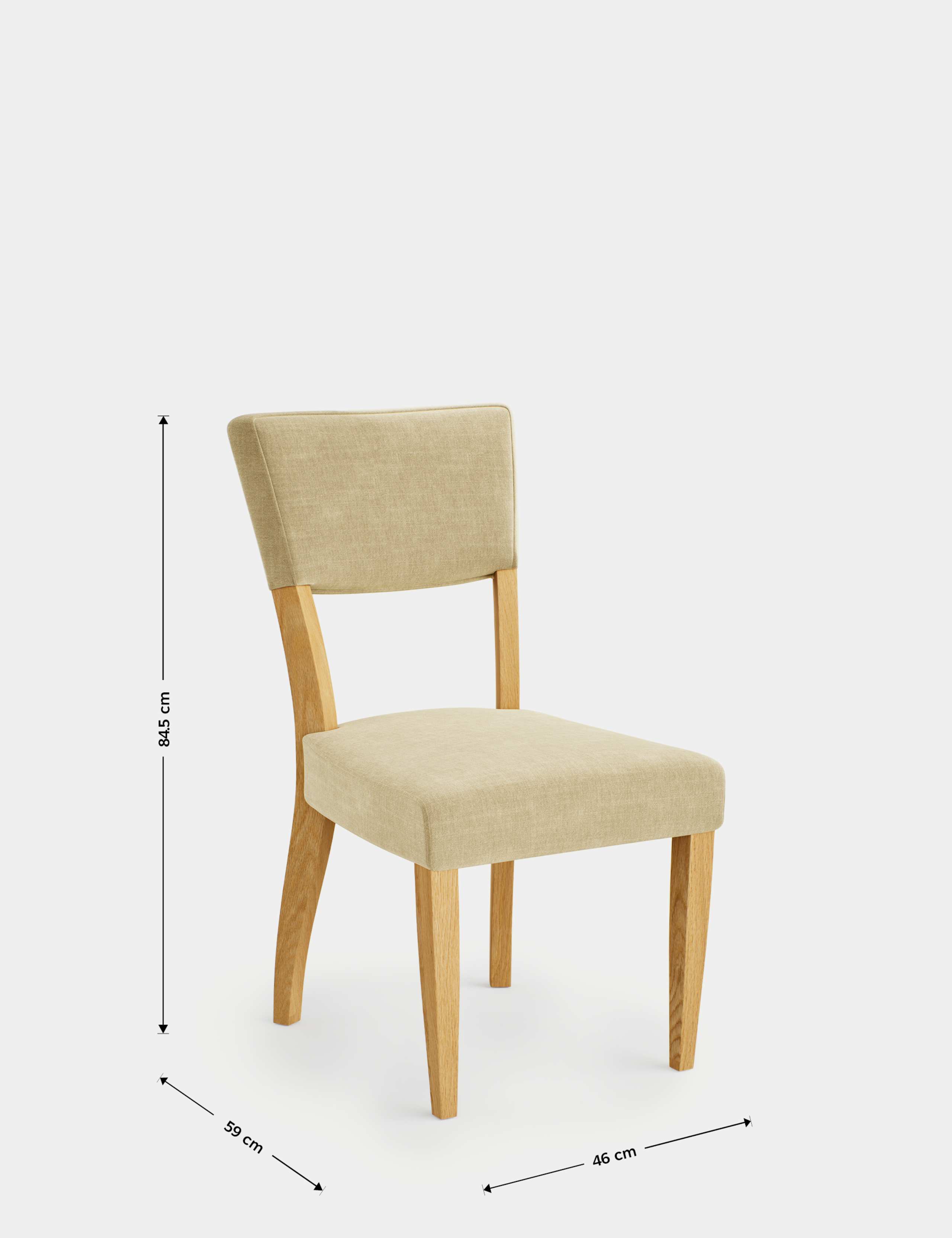 Set of 2 Riley Oak Dining Chairs 6 of 6