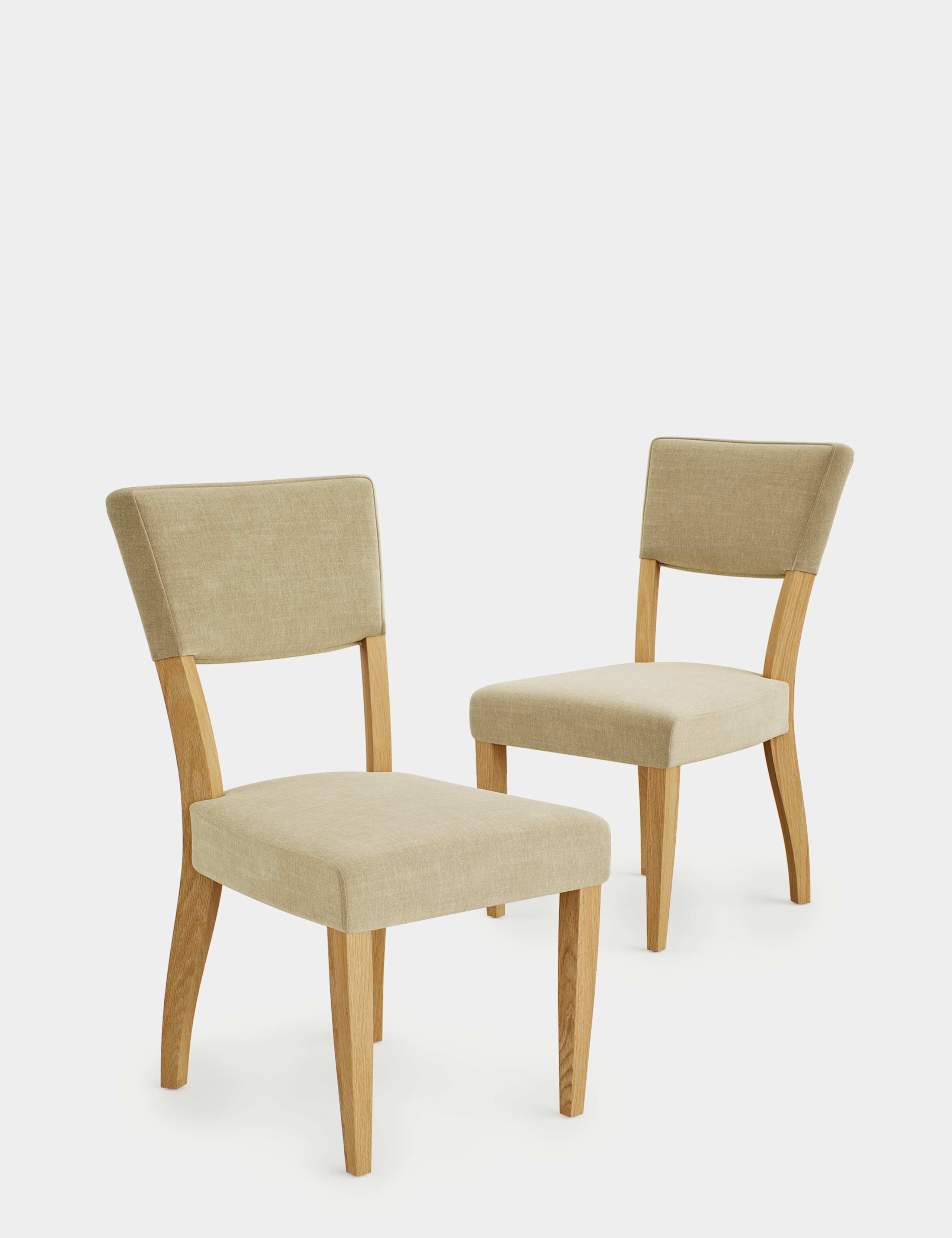 Set of 2 Riley Oak Dining Chairs 2 of 6