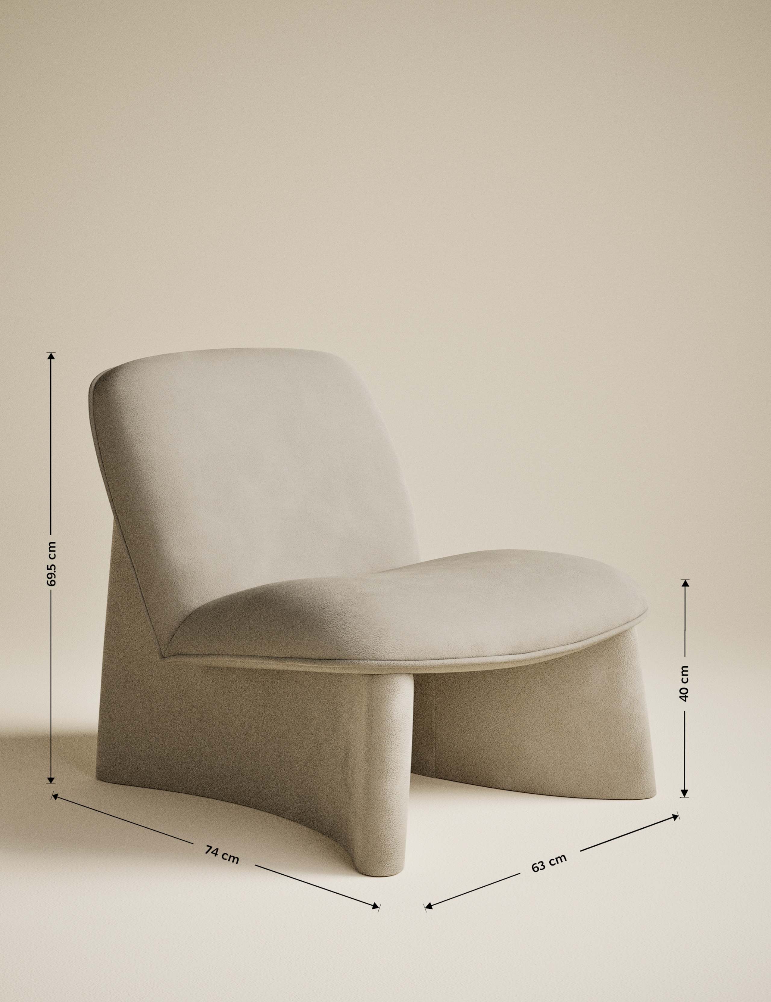 Slipper Velvet Accent Chair 6 of 6