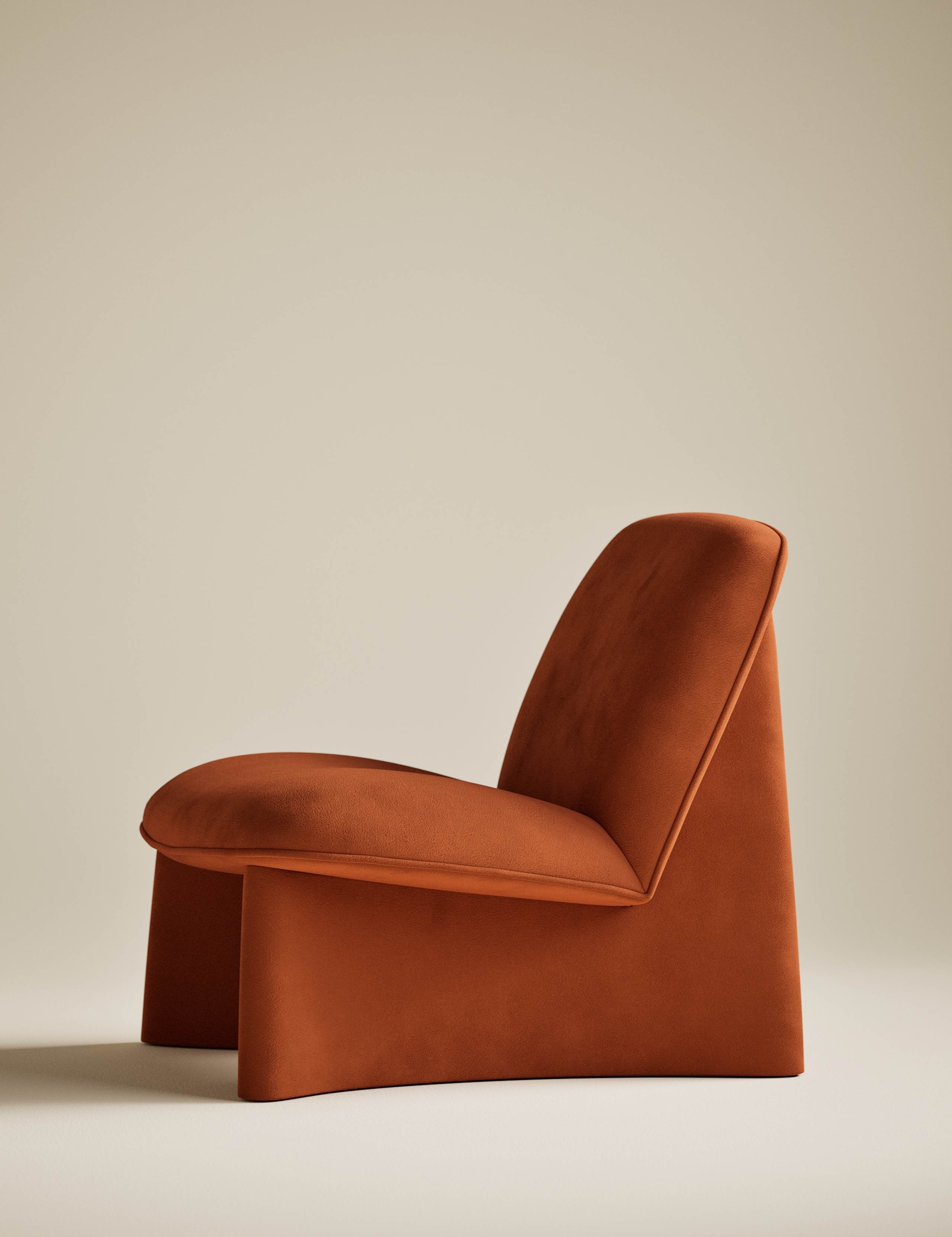 Slipper Velvet Accent Chair 5 of 7