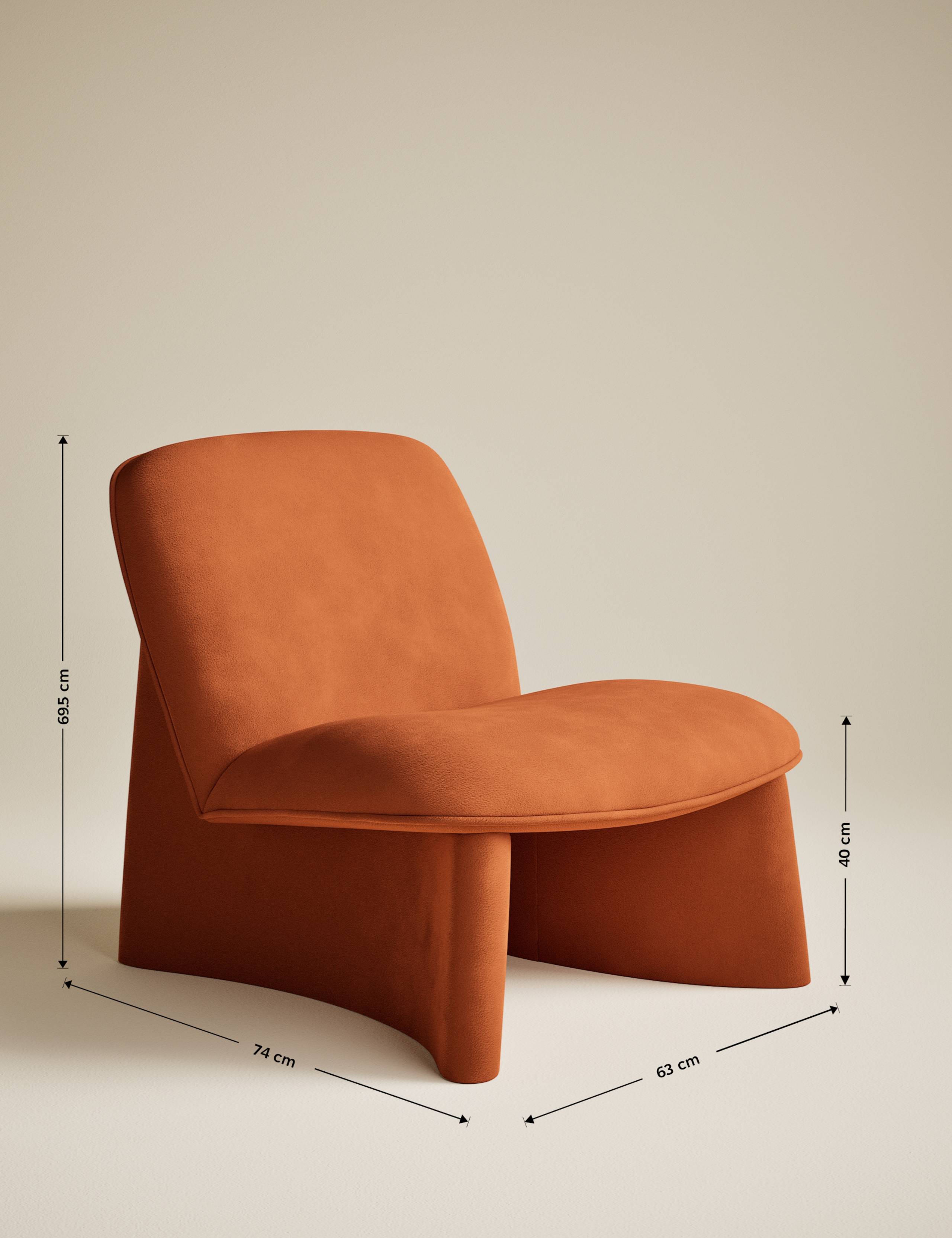 Slipper Velvet Accent Chair 6 of 7