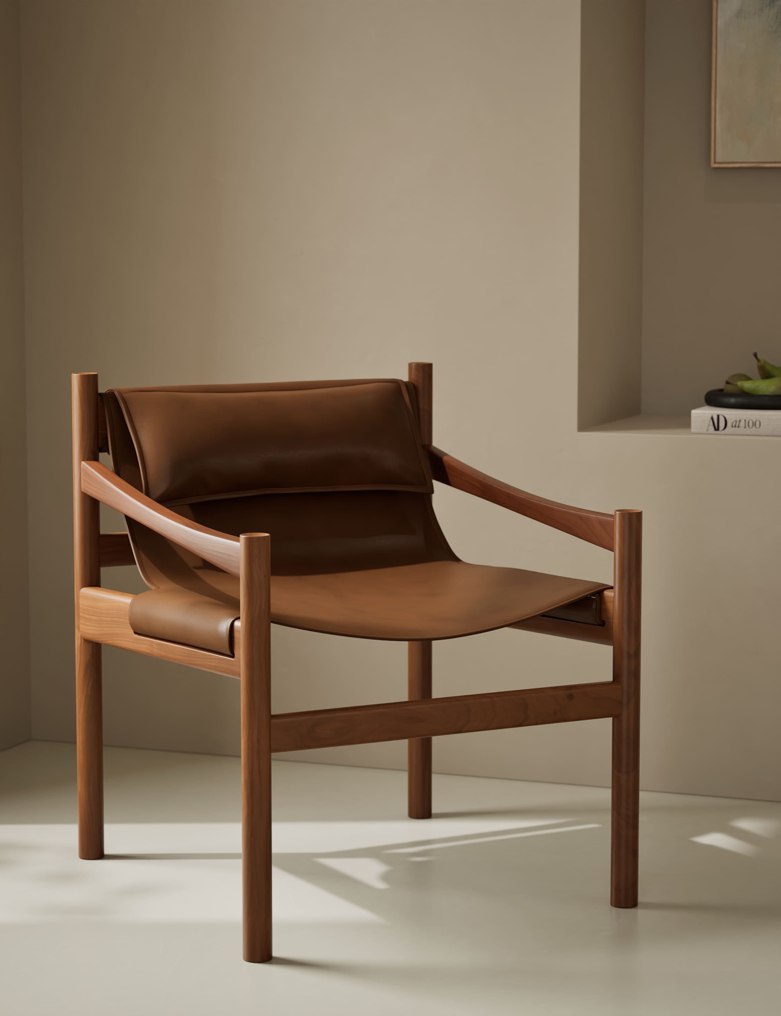 Oskar Faux Leather Accent Chair 1 of 9