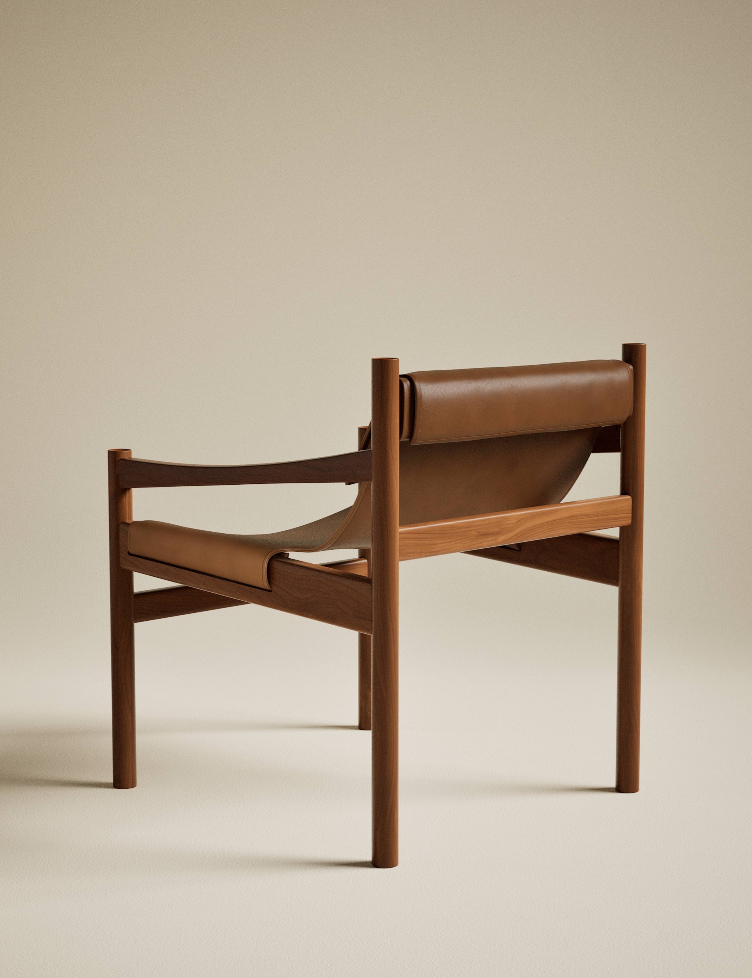 Oskar Faux Leather Accent Chair 3 of 9