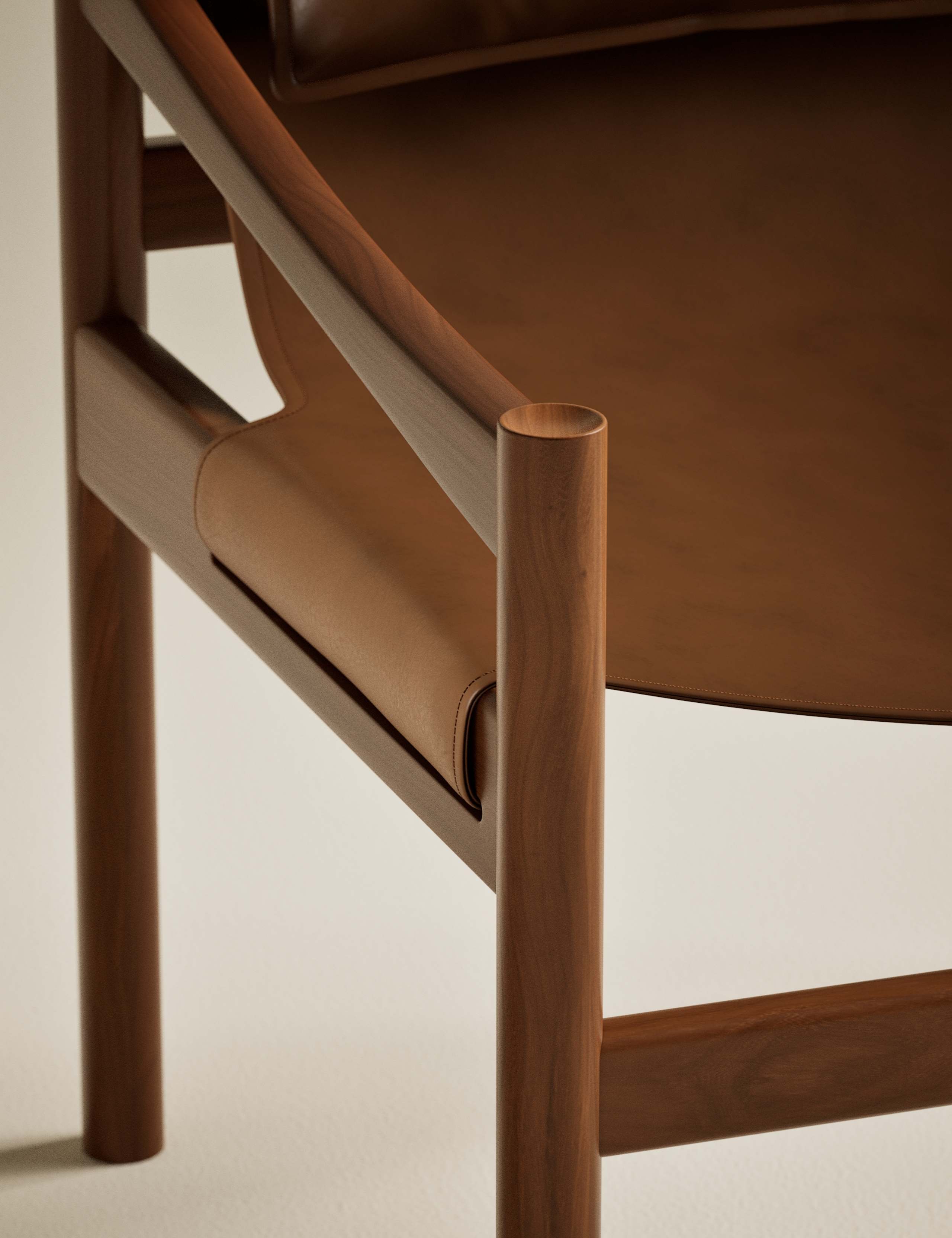 Oskar Faux Leather Accent Chair 4 of 9