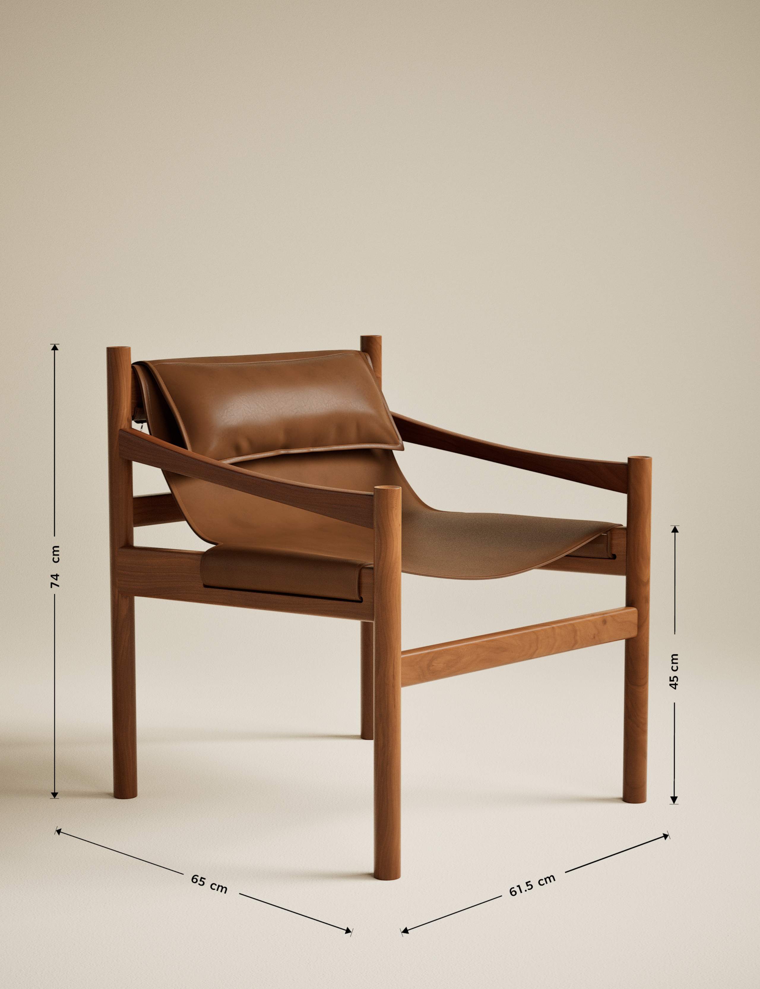 Oskar Faux Leather Accent Chair 7 of 9