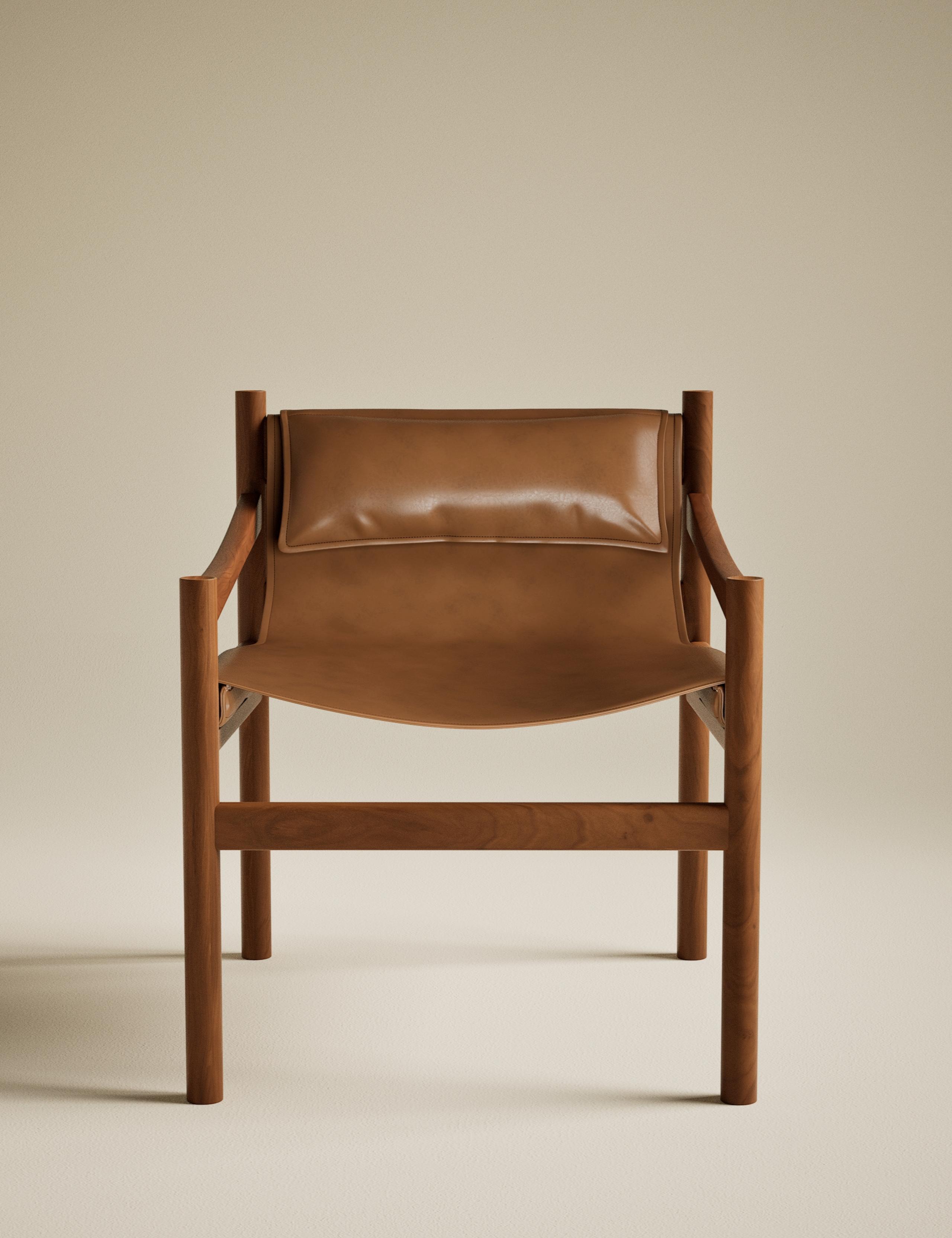 Oskar Faux Leather Accent Chair 2 of 9