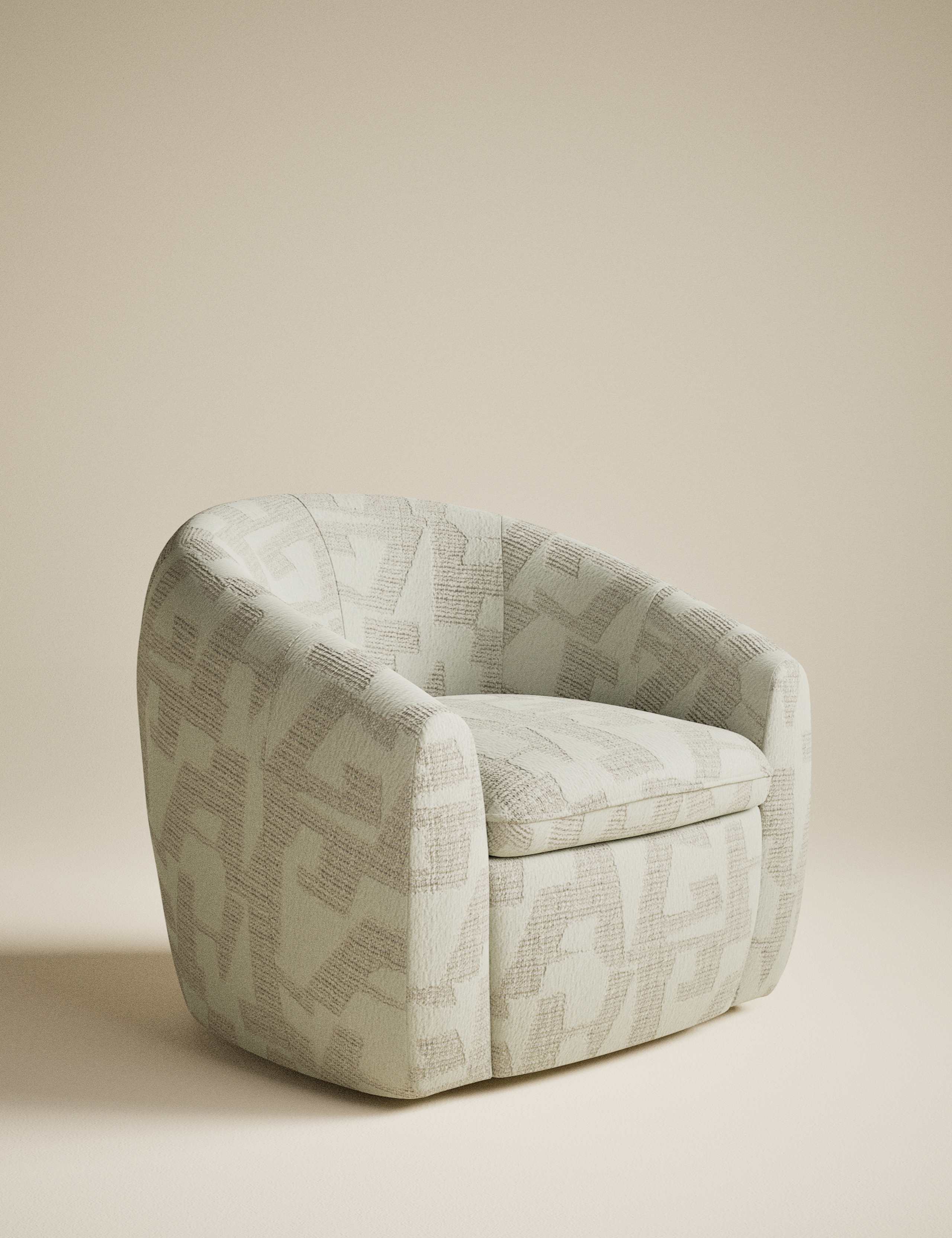 Mellow Jacquard Accent Armchair 3 of 10
