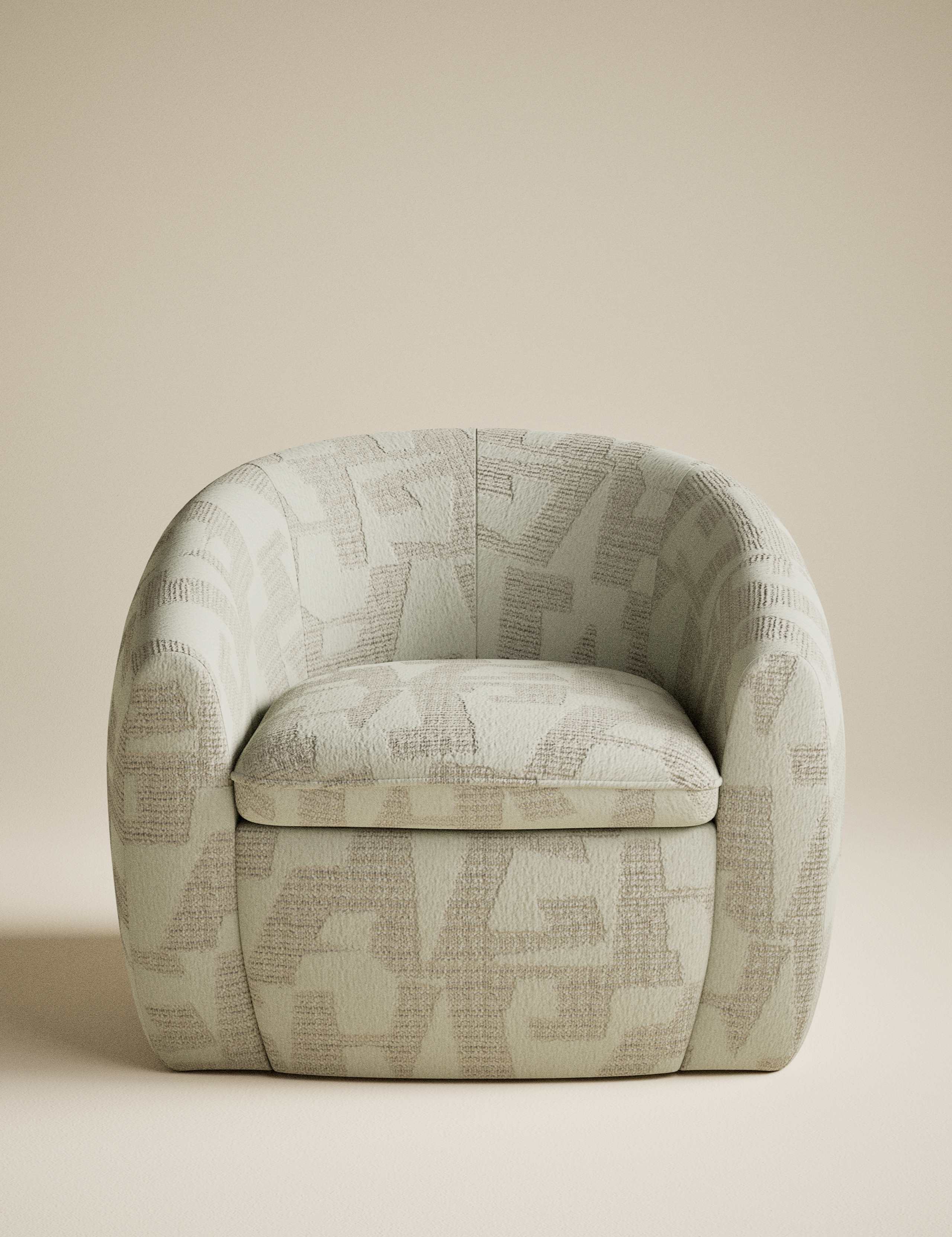 Mellow Jacquard Accent Armchair 2 of 10