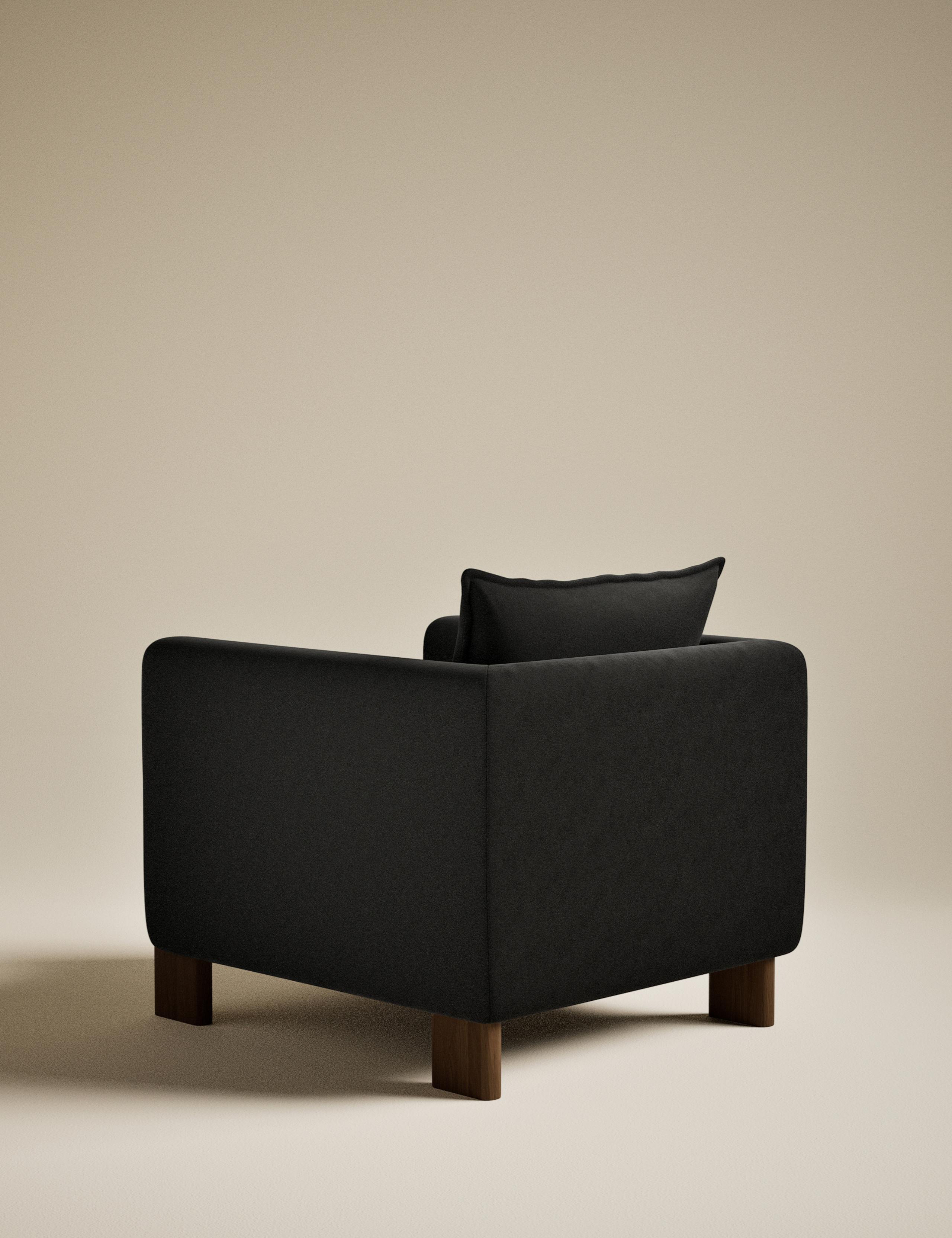Block Velvet Accent Armchair 3 of 8
