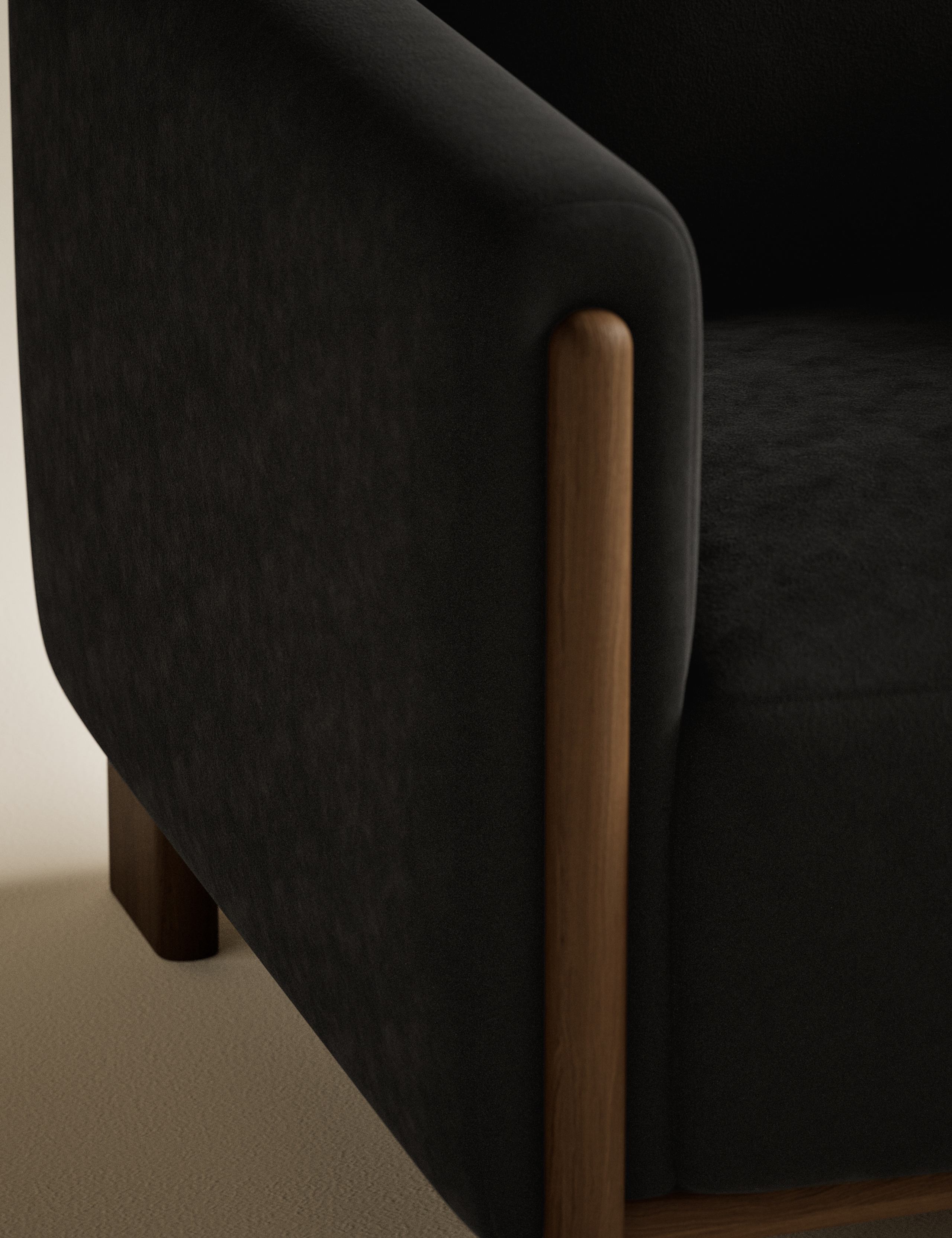 Block Velvet Accent Armchair 4 of 8