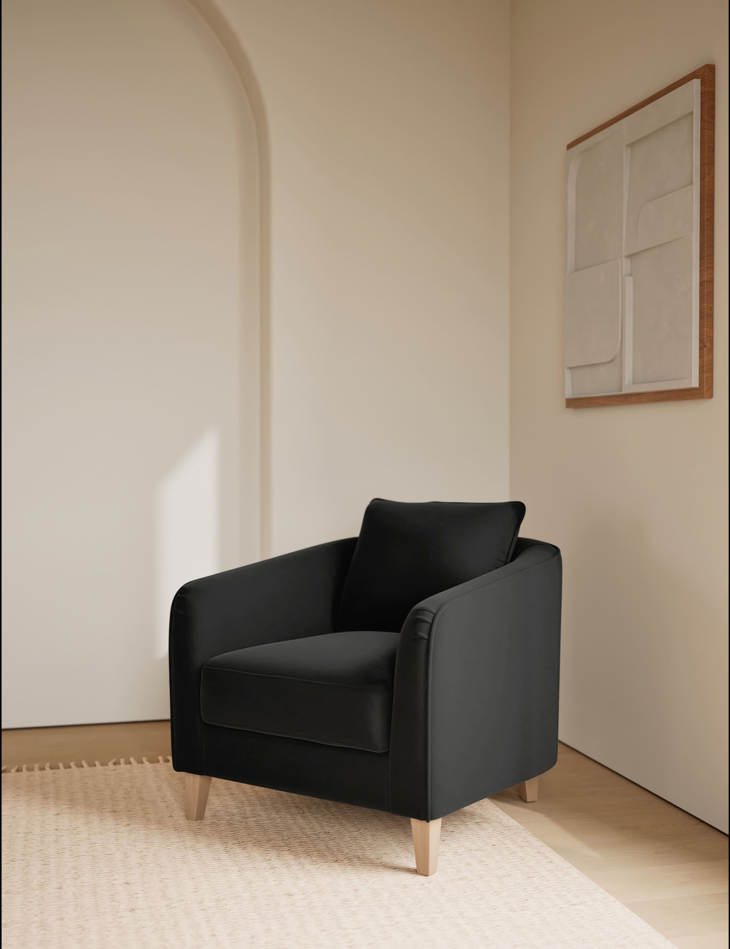 Lara Velvet Accent Chair 1 of 7