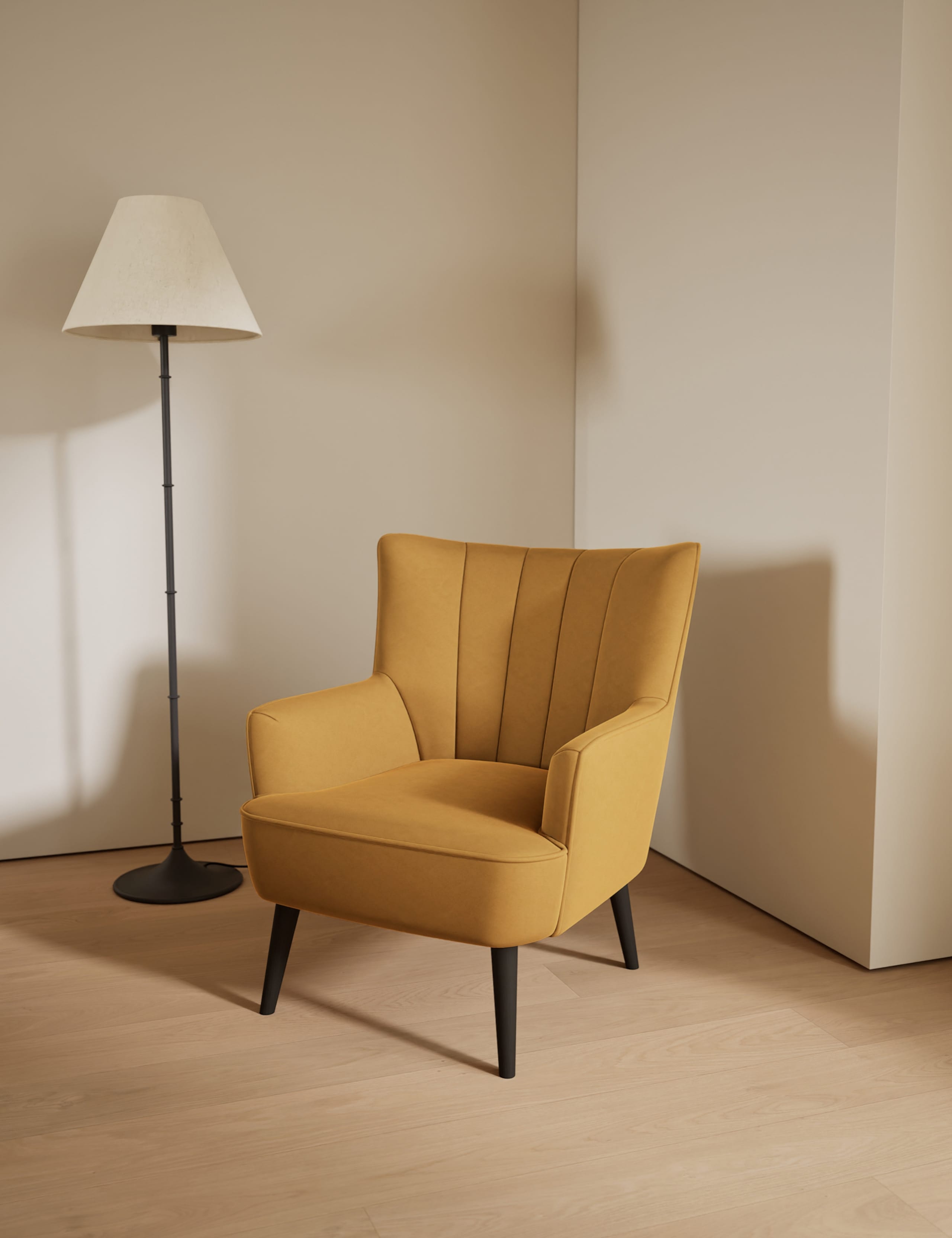 Evie Velvet Accent Chair 1 of 7