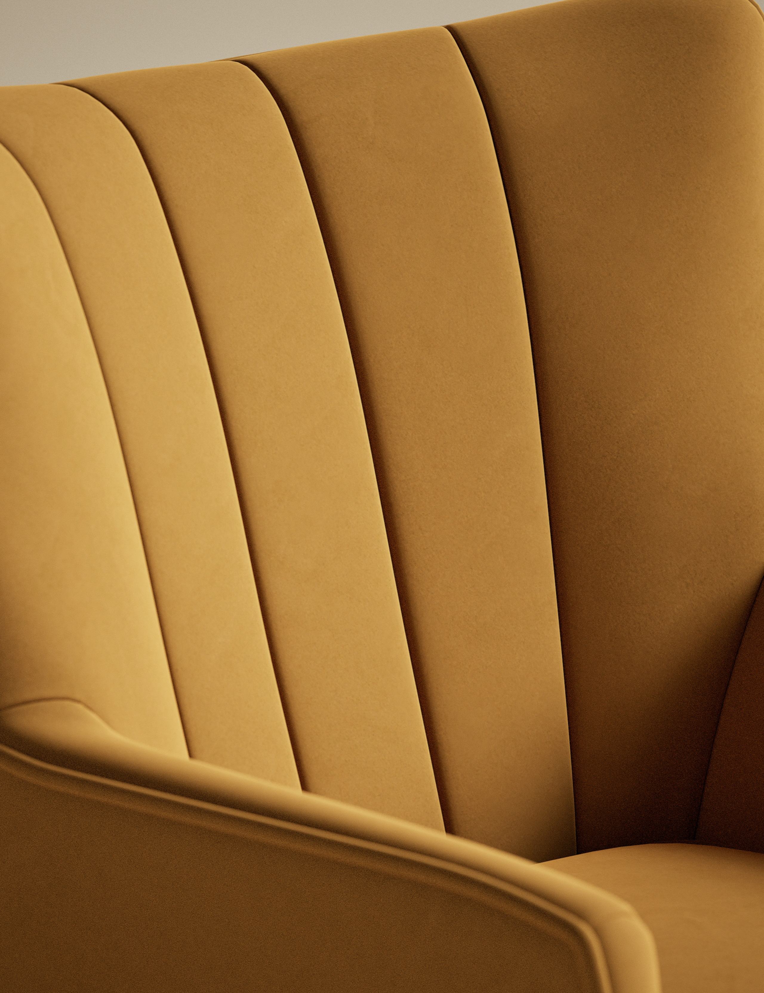 Evie Velvet Accent Armchair 4 of 7