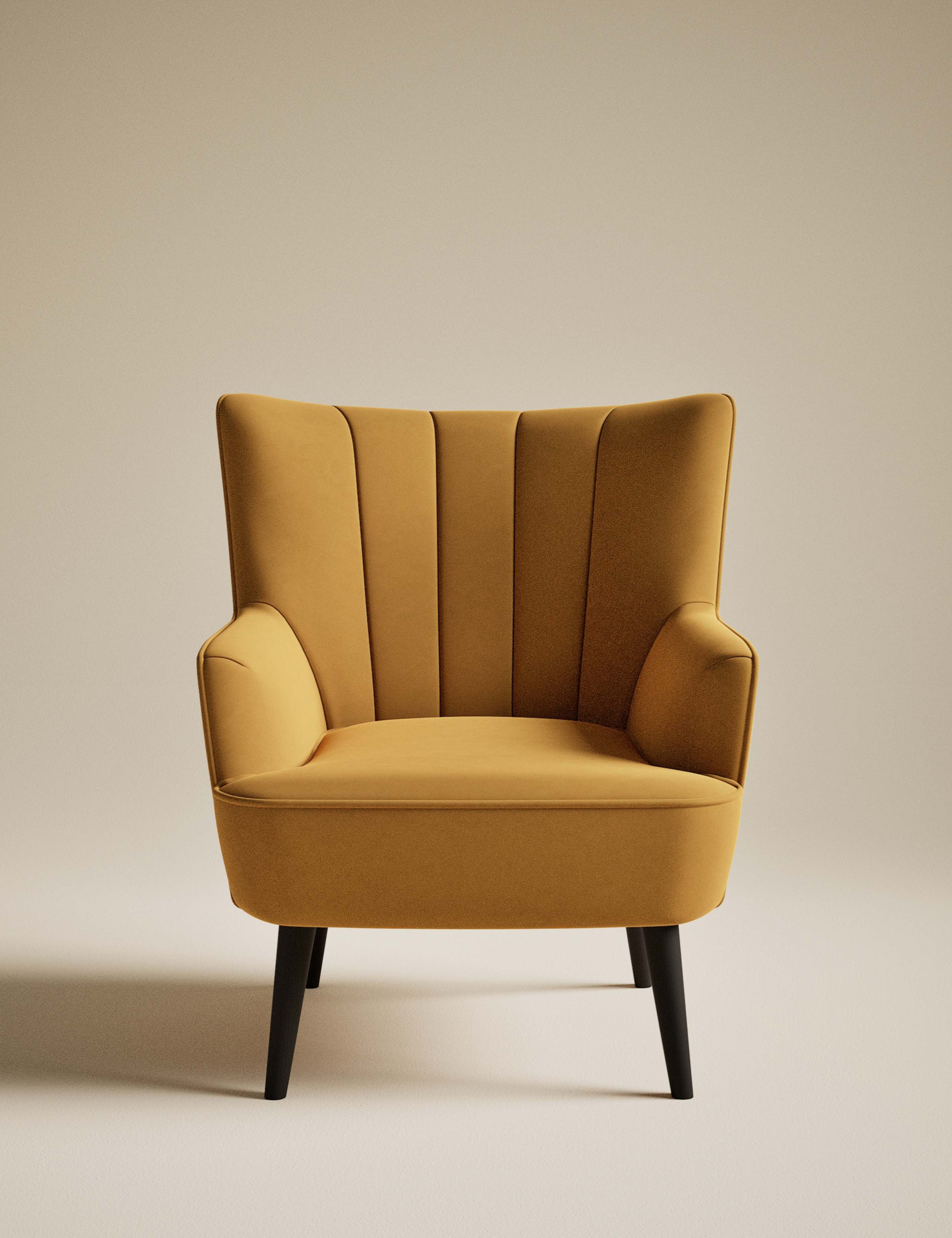 Evie Velvet Accent Armchair 2 of 7