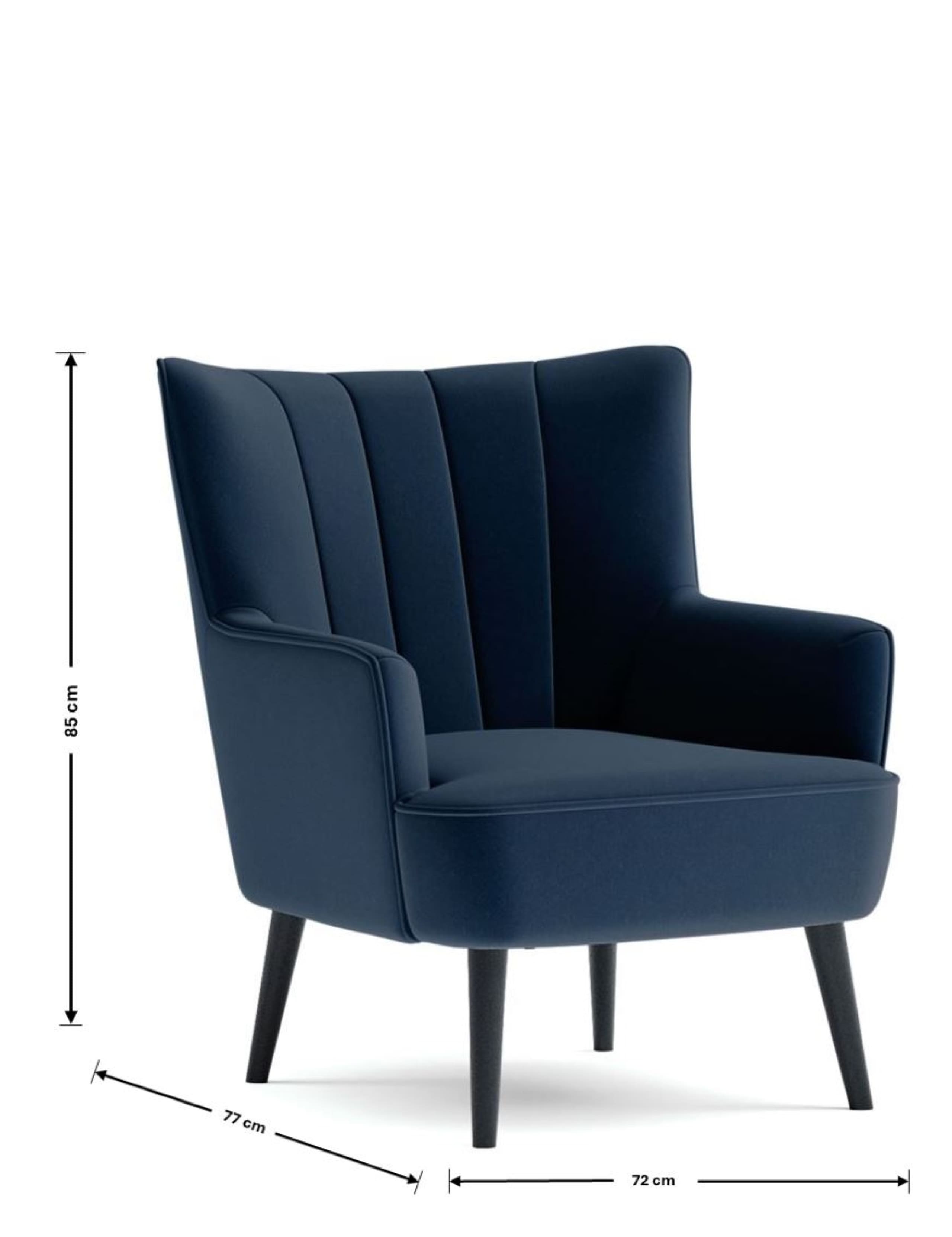 Evie Velvet Accent Chair 8 of 8