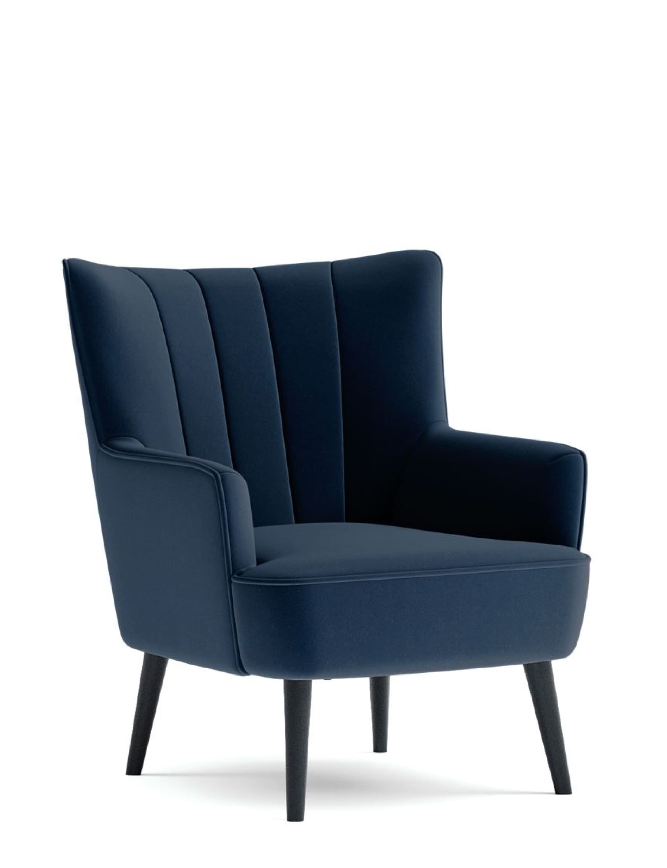 Evie Velvet Accent Chair 2 of 8