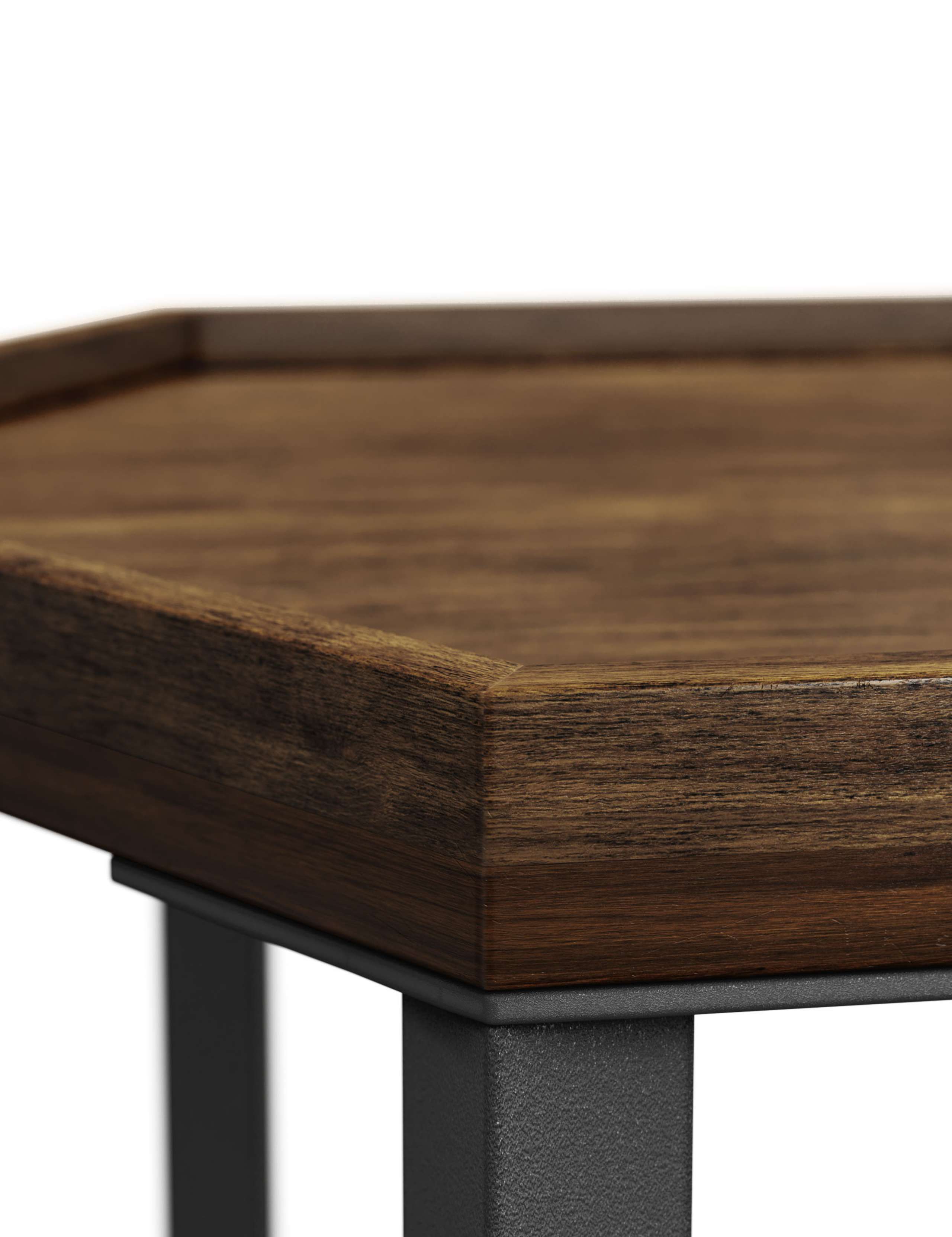 Hexagonal Mango Wood Side Table 4 of 7