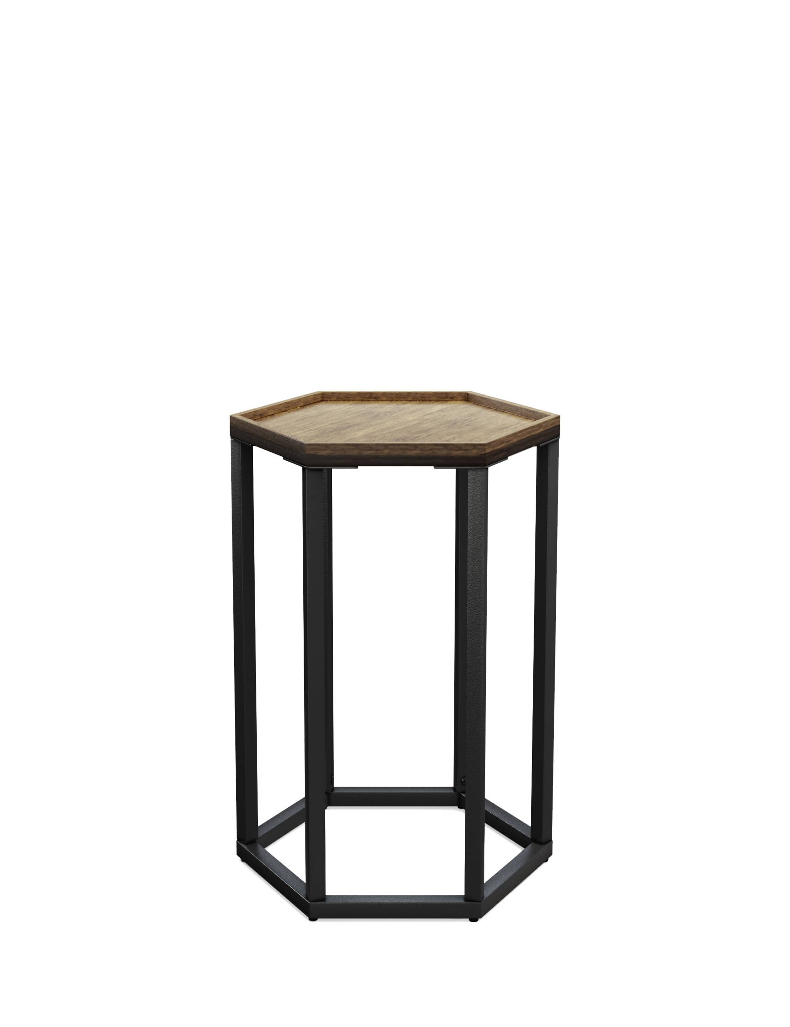Hexagonal Mango Wood Side Table 2 of 7