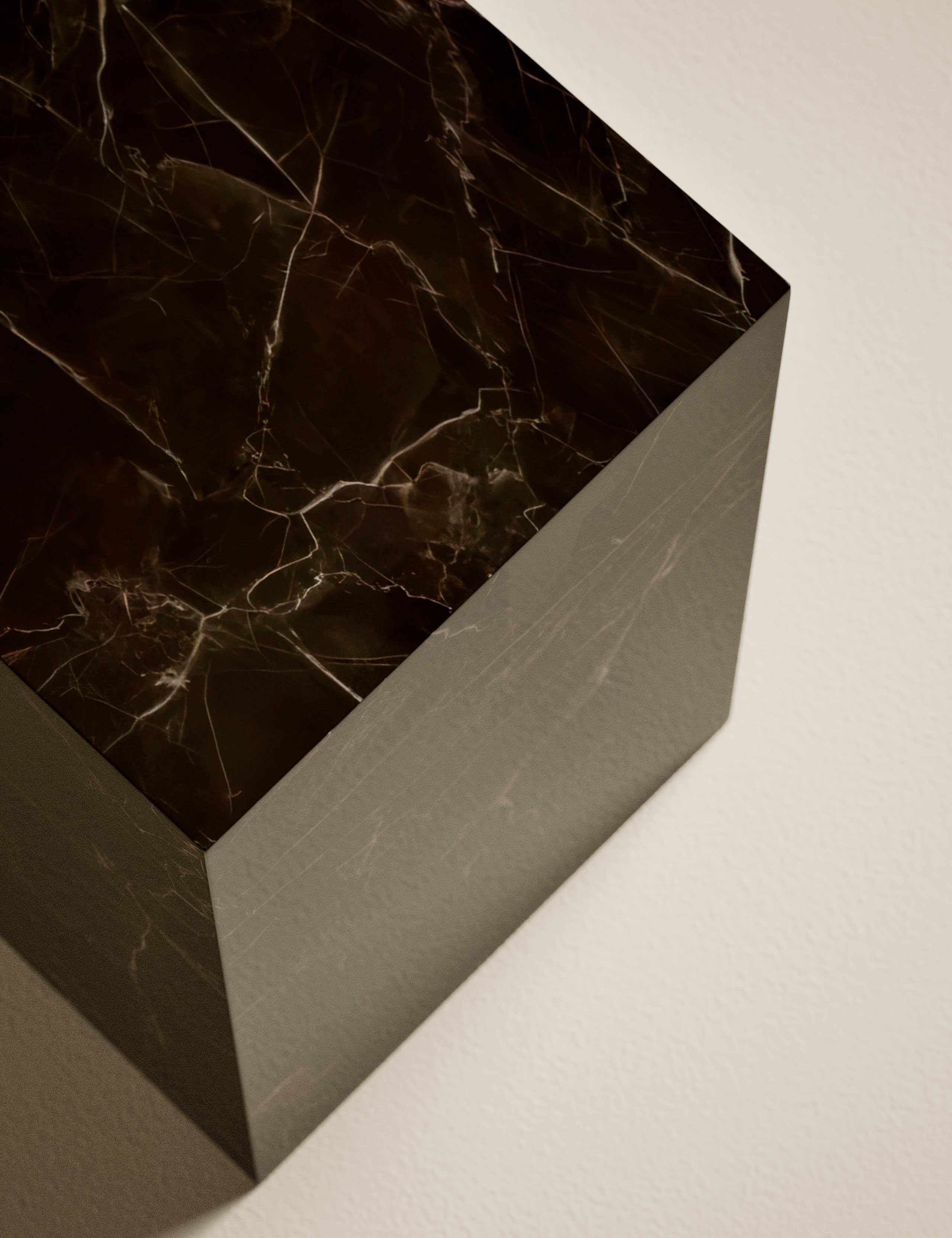 Blithe Smokey Marble Effect Side Table 3 of 6