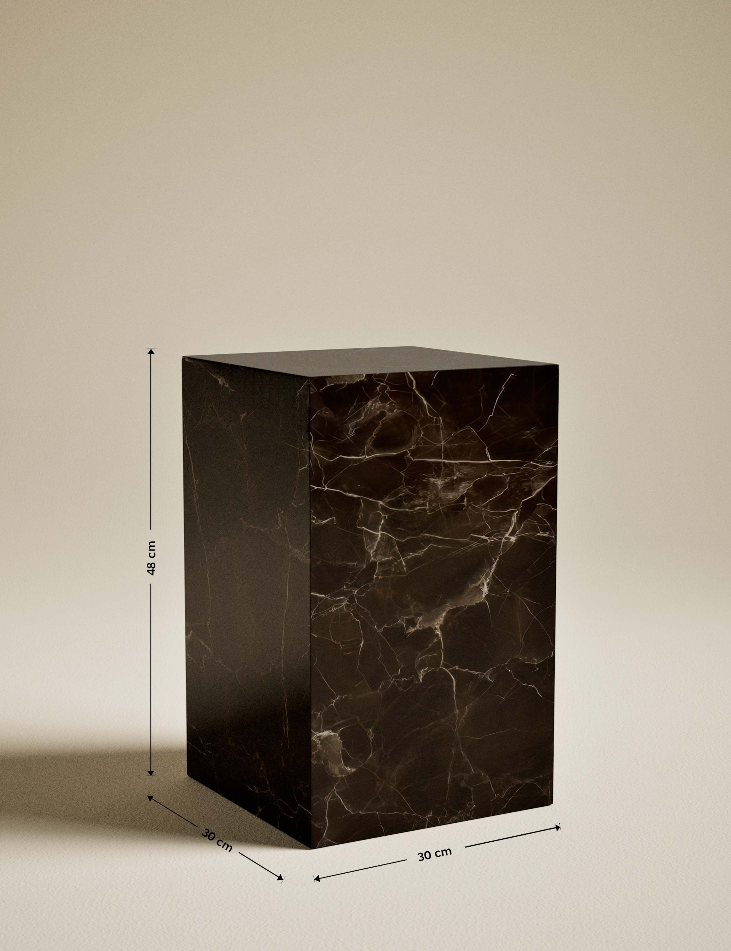 Blithe Smokey Marble Effect Side Table 6 of 6