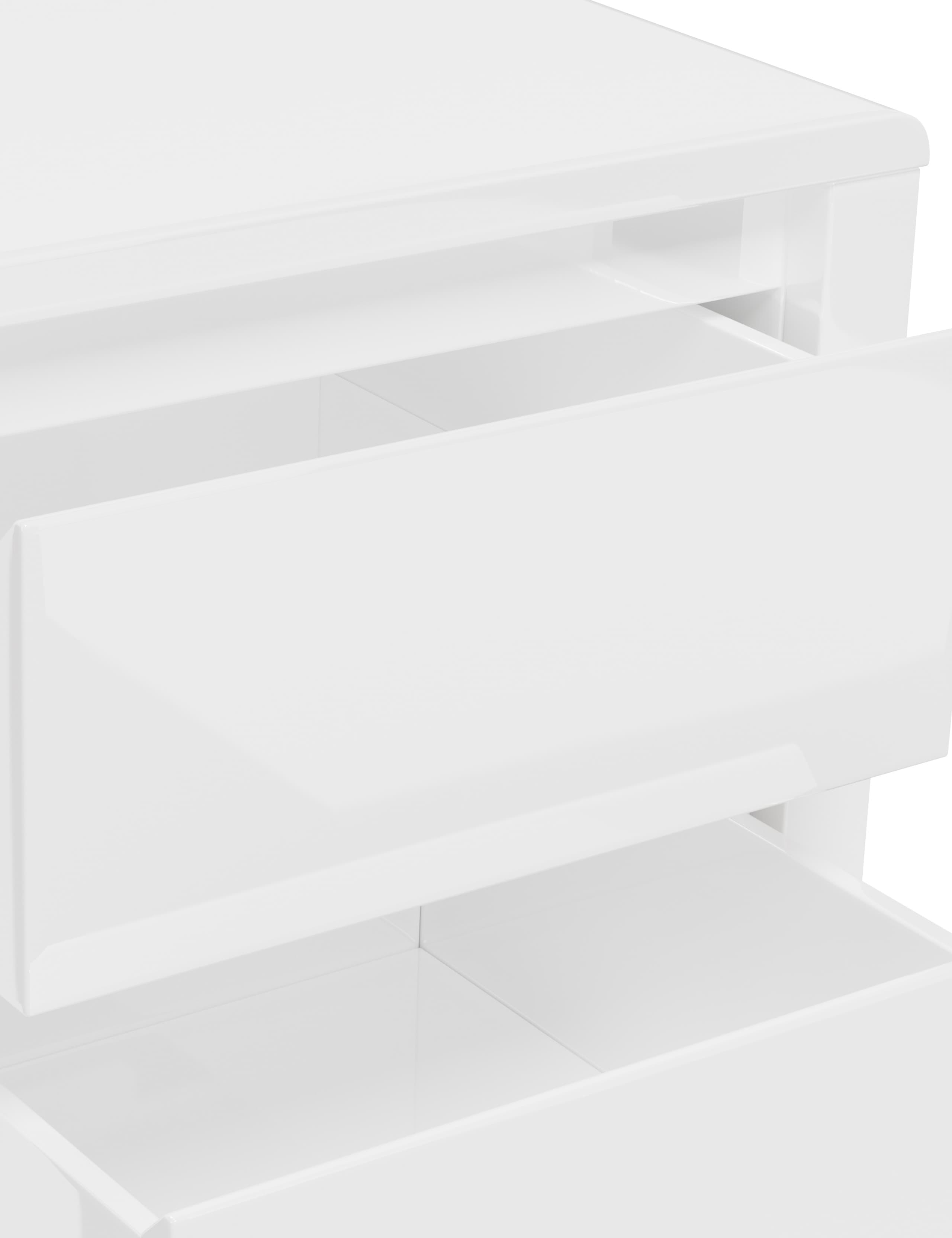 Loxton Gloss 2 Drawer Bedside Table 5 of 8