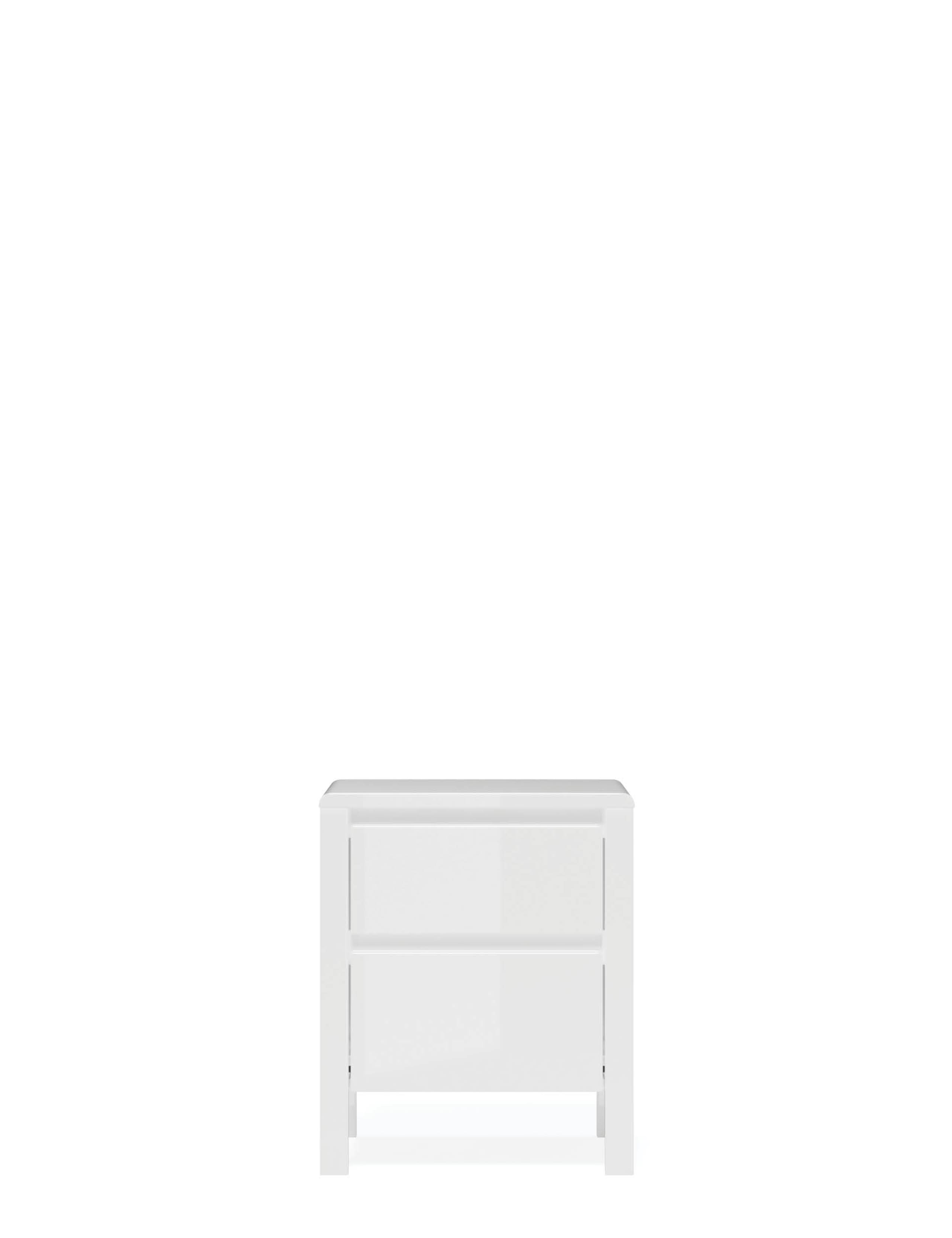 Loxton Gloss 2 Drawer Bedside Table 2 of 8
